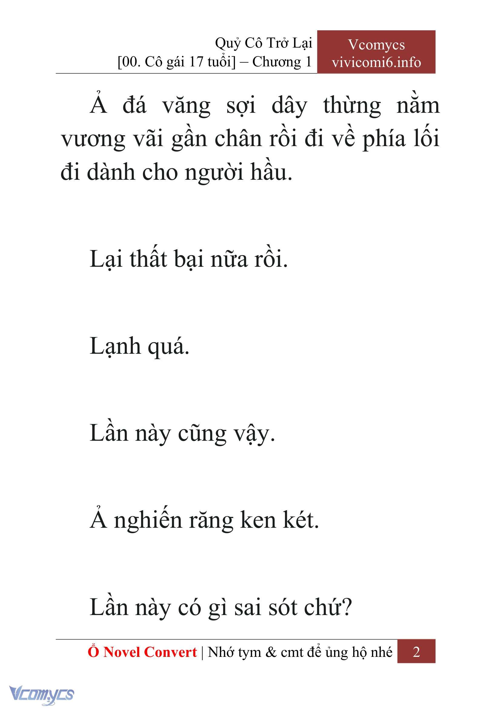 [Novel] Quý Cô Trở Lại Chapter 1 - Trang 5