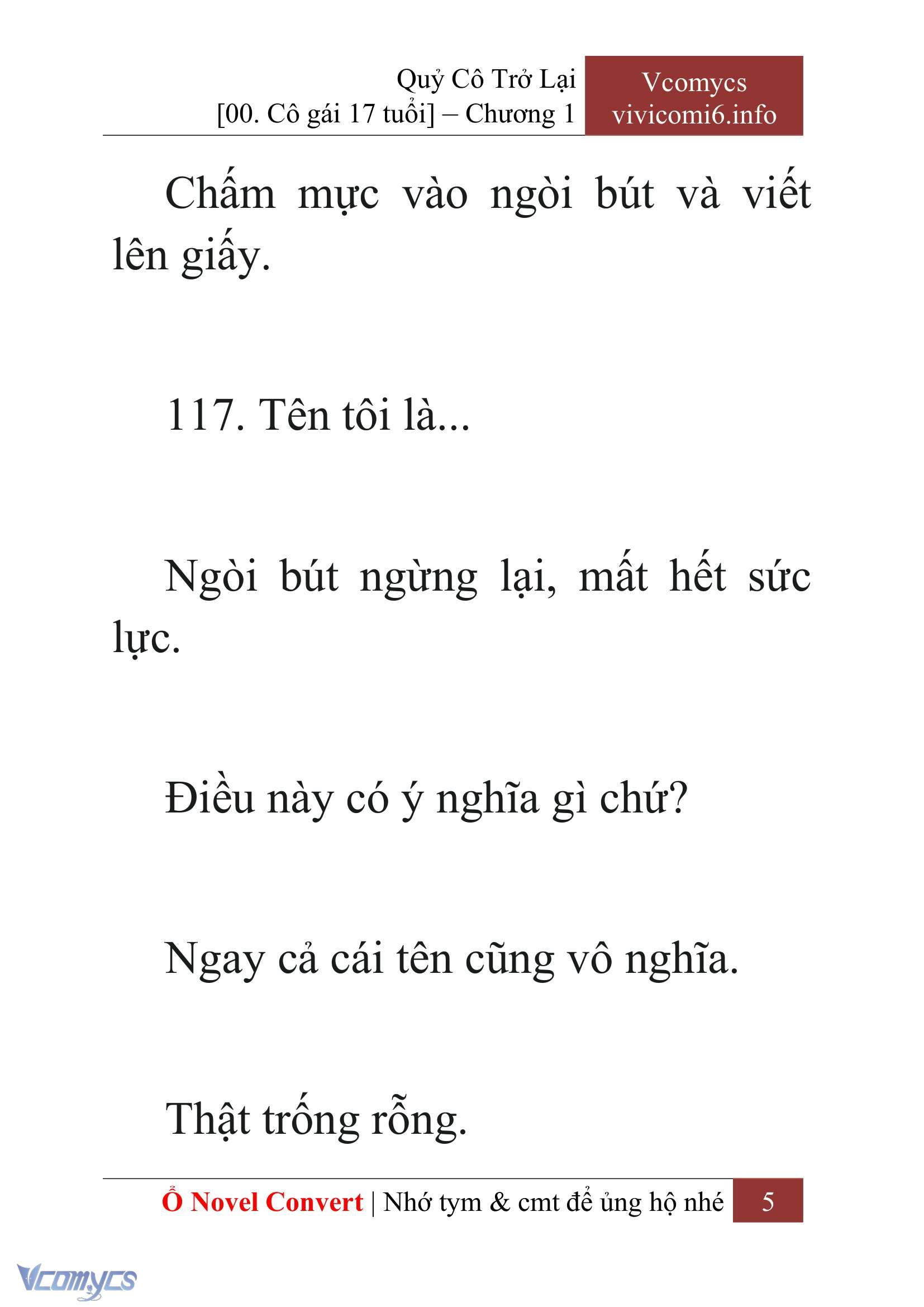 [Novel] Quý Cô Trở Lại Chapter 1 - Trang 8