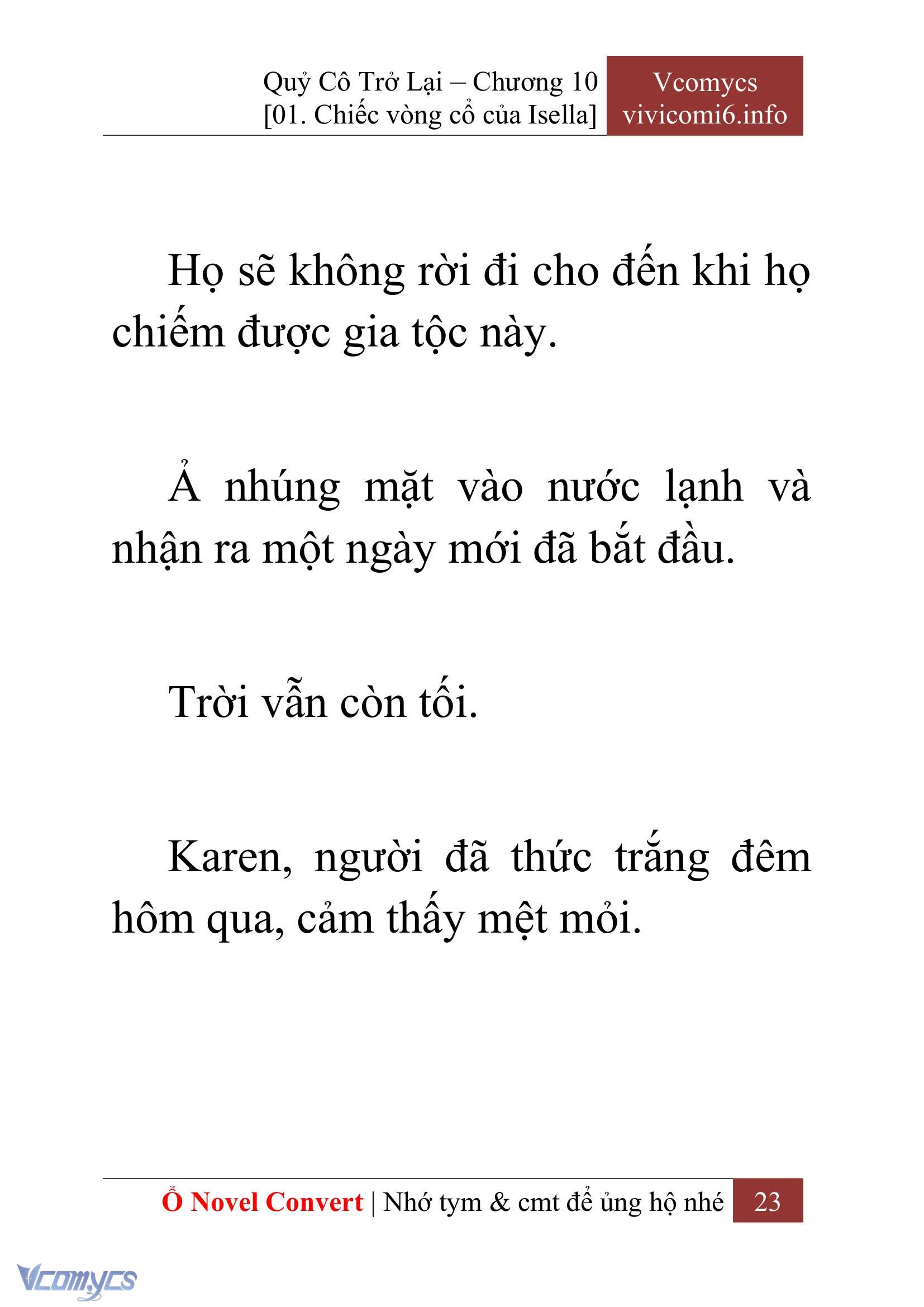[Novel] Quý Cô Trở Lại Chapter 10 - Trang 26