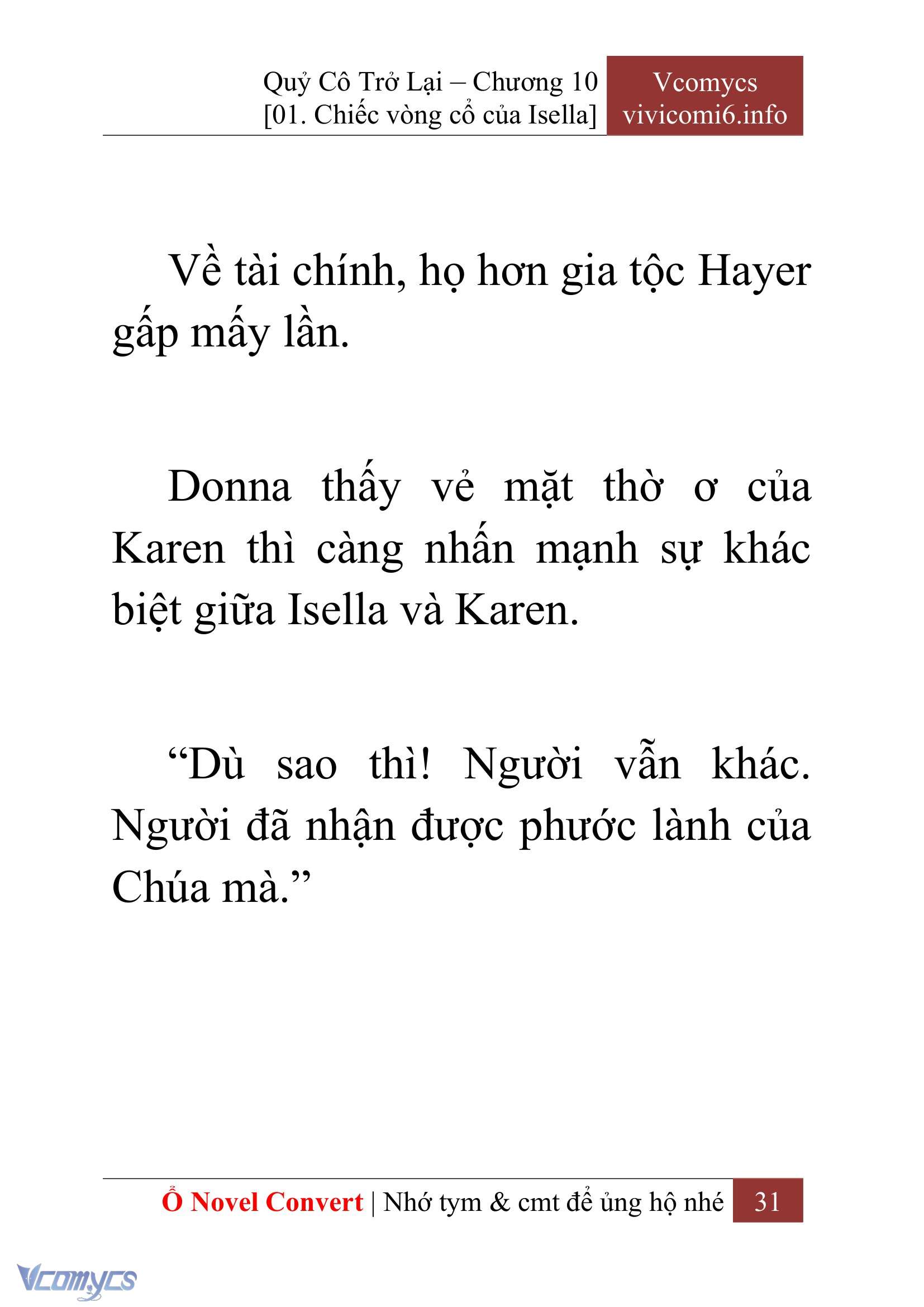 [Novel] Quý Cô Trở Lại Chapter 10 - Trang 34