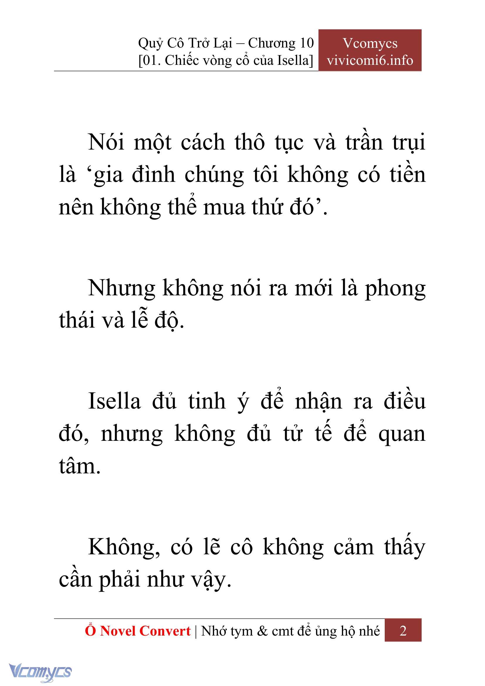 [Novel] Quý Cô Trở Lại Chapter 10 - Trang 5