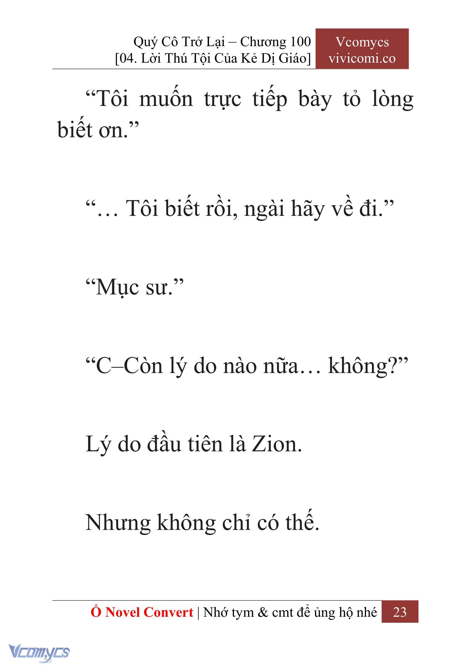[Novel] Quý Cô Trở Lại Chapter 100 - Trang 26