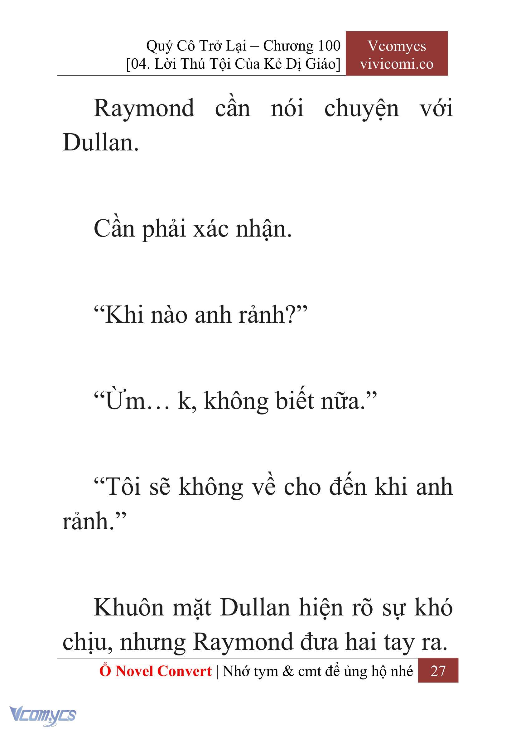 [Novel] Quý Cô Trở Lại Chapter 100 - Trang 30