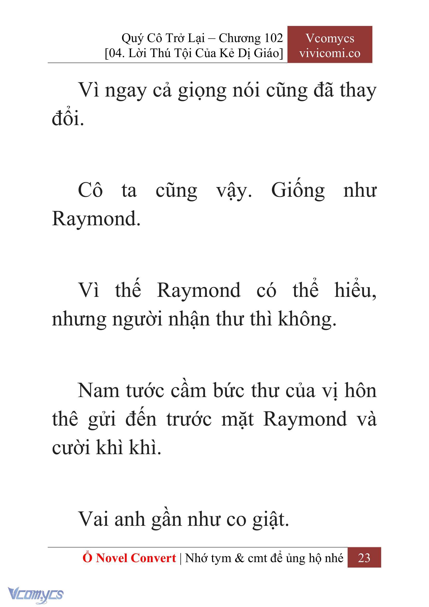 [Novel] Quý Cô Trở Lại Chapter 102 - Trang 26