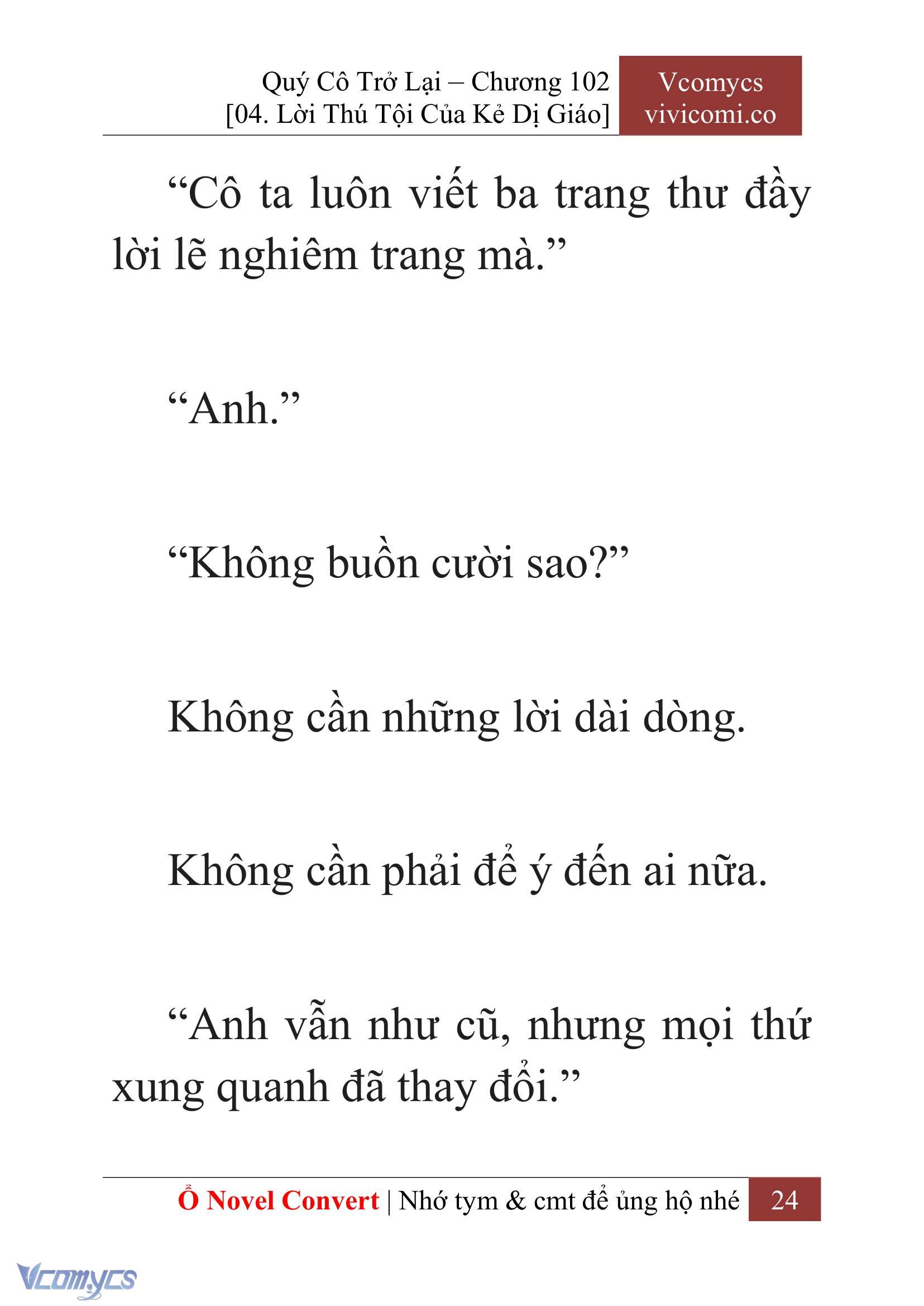[Novel] Quý Cô Trở Lại Chapter 102 - Trang 27