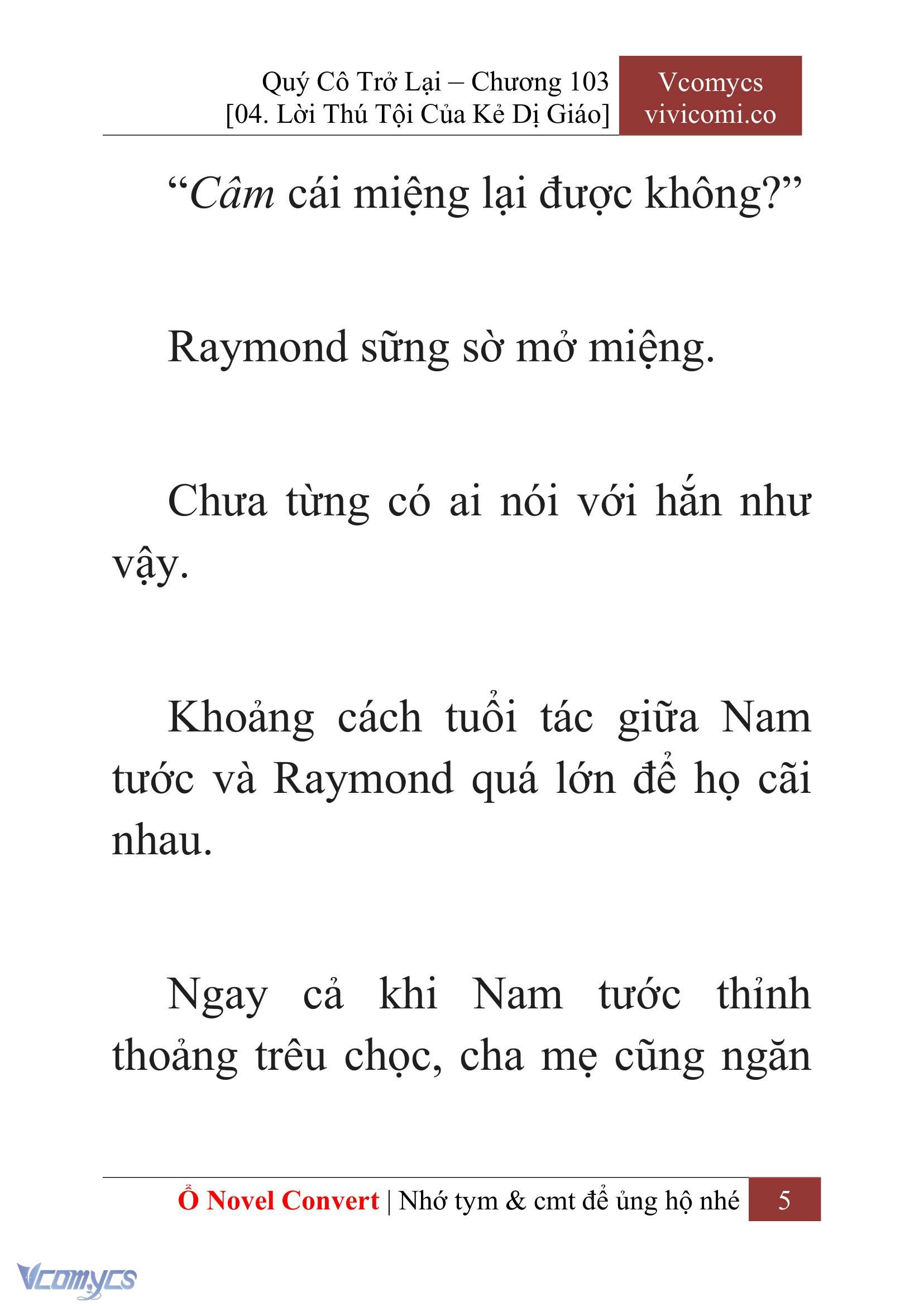 [Novel] Quý Cô Trở Lại Chapter 103 - Trang 8