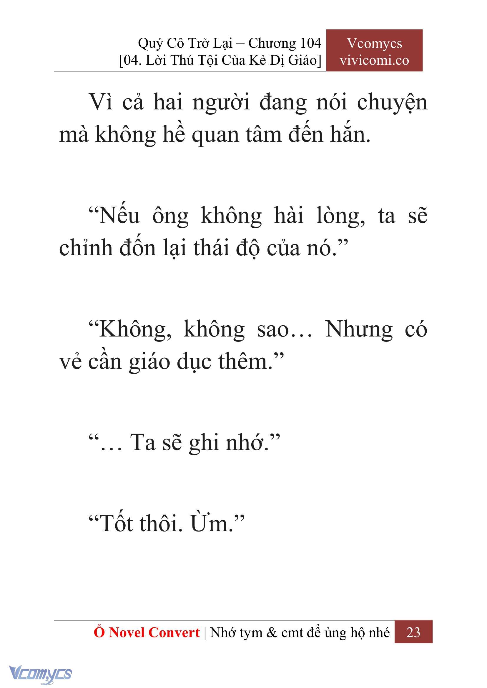 [Novel] Quý Cô Trở Lại Chapter 104 - Trang 26