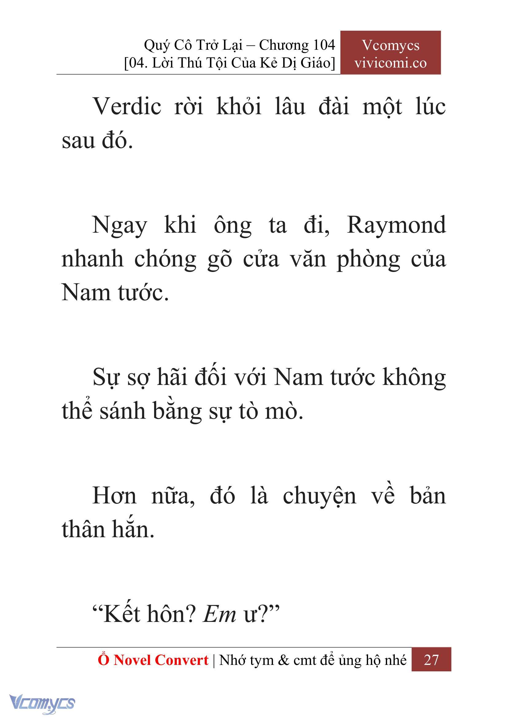 [Novel] Quý Cô Trở Lại Chapter 104 - Trang 30