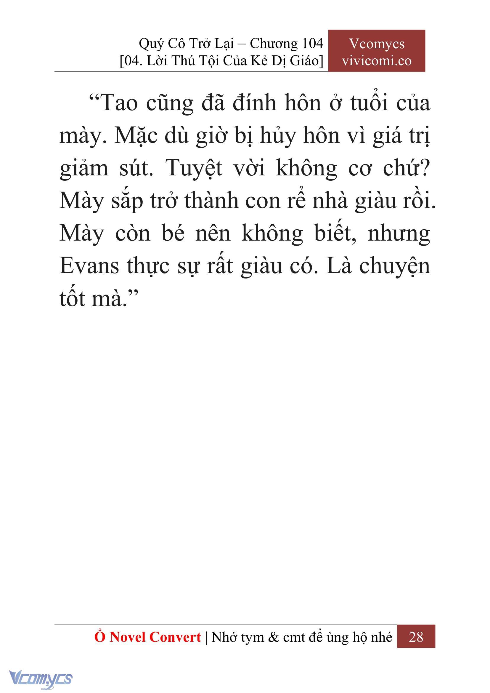 [Novel] Quý Cô Trở Lại Chapter 104 - Trang 31