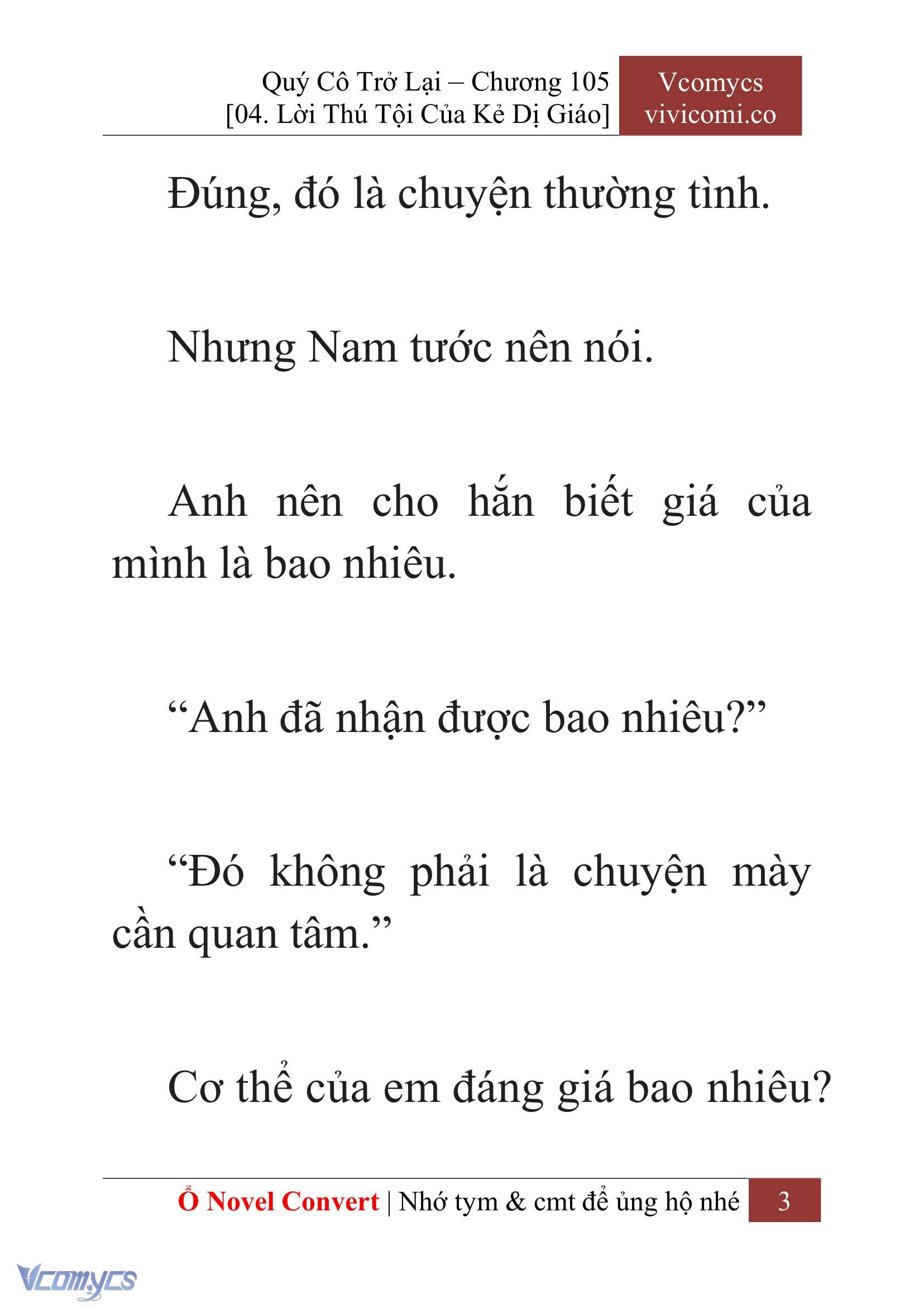 [Novel] Quý Cô Trở Lại Chapter 105 - Trang 6