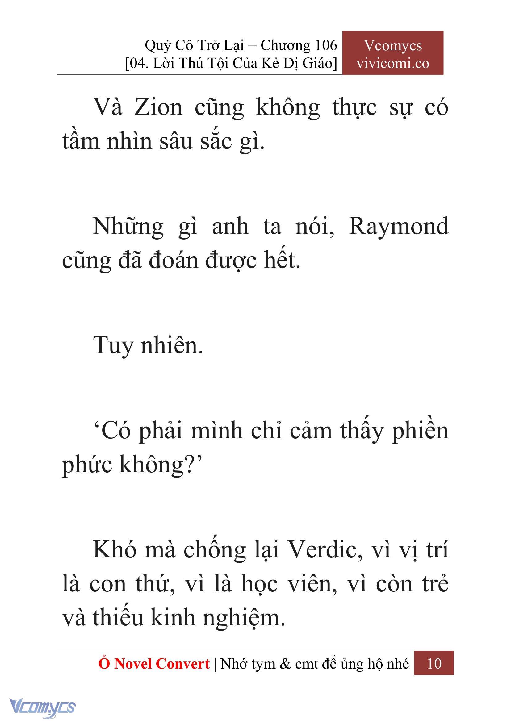 [Novel] Quý Cô Trở Lại Chapter 106 - Trang 13