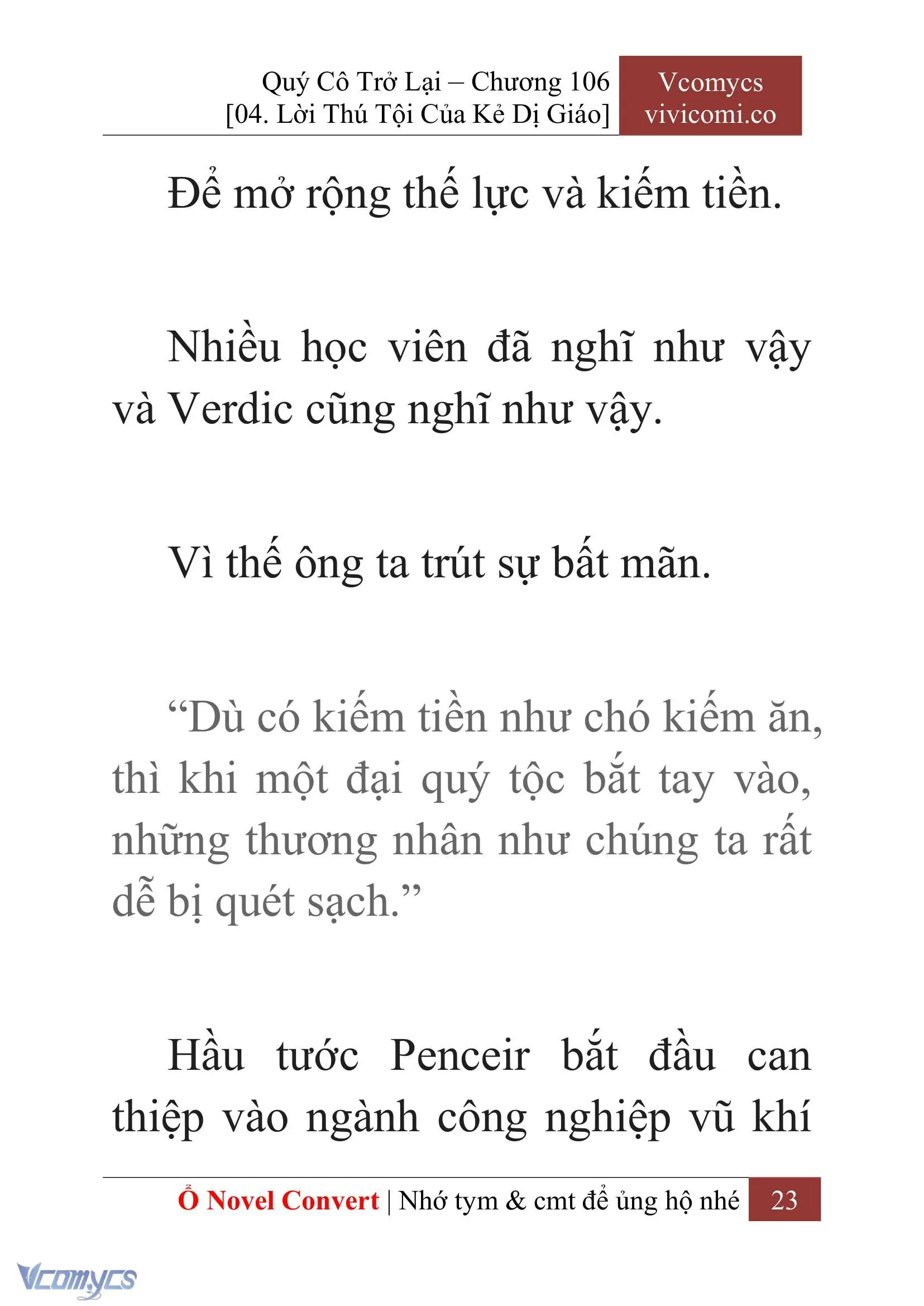 [Novel] Quý Cô Trở Lại Chapter 106 - Trang 26