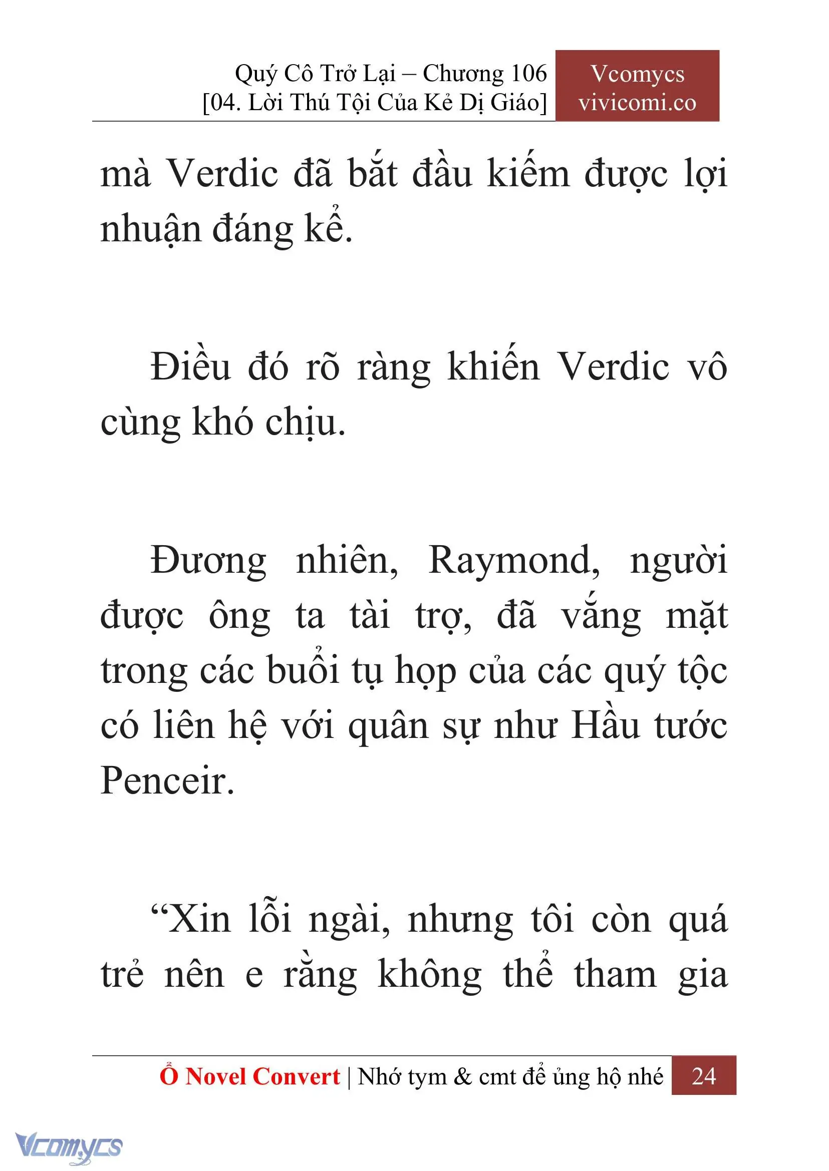 [Novel] Quý Cô Trở Lại Chapter 106 - Trang 27