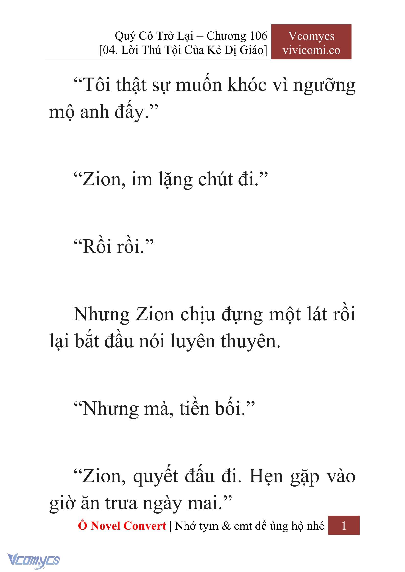 [Novel] Quý Cô Trở Lại Chapter 106 - Trang 4