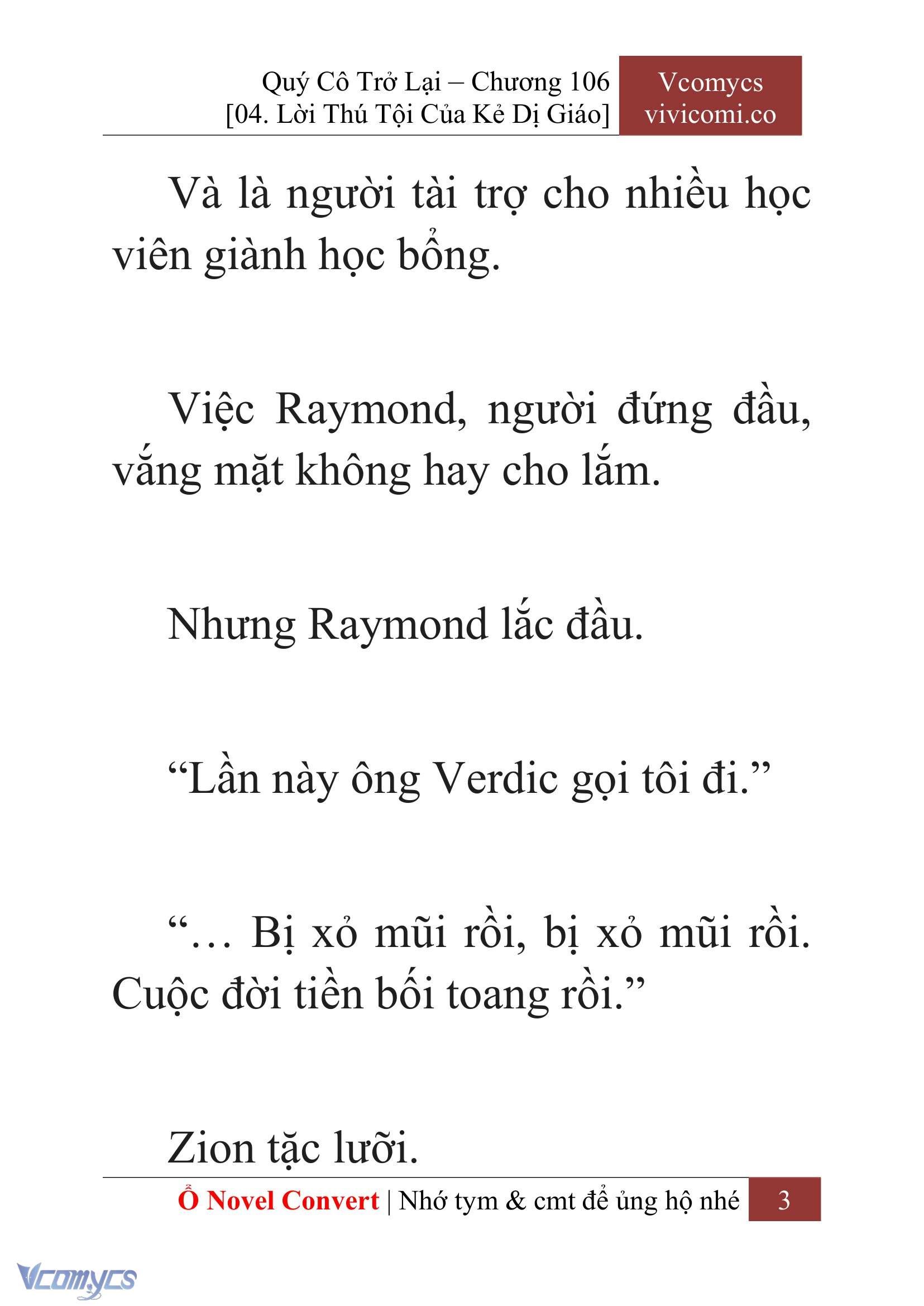 [Novel] Quý Cô Trở Lại Chapter 106 - Trang 6