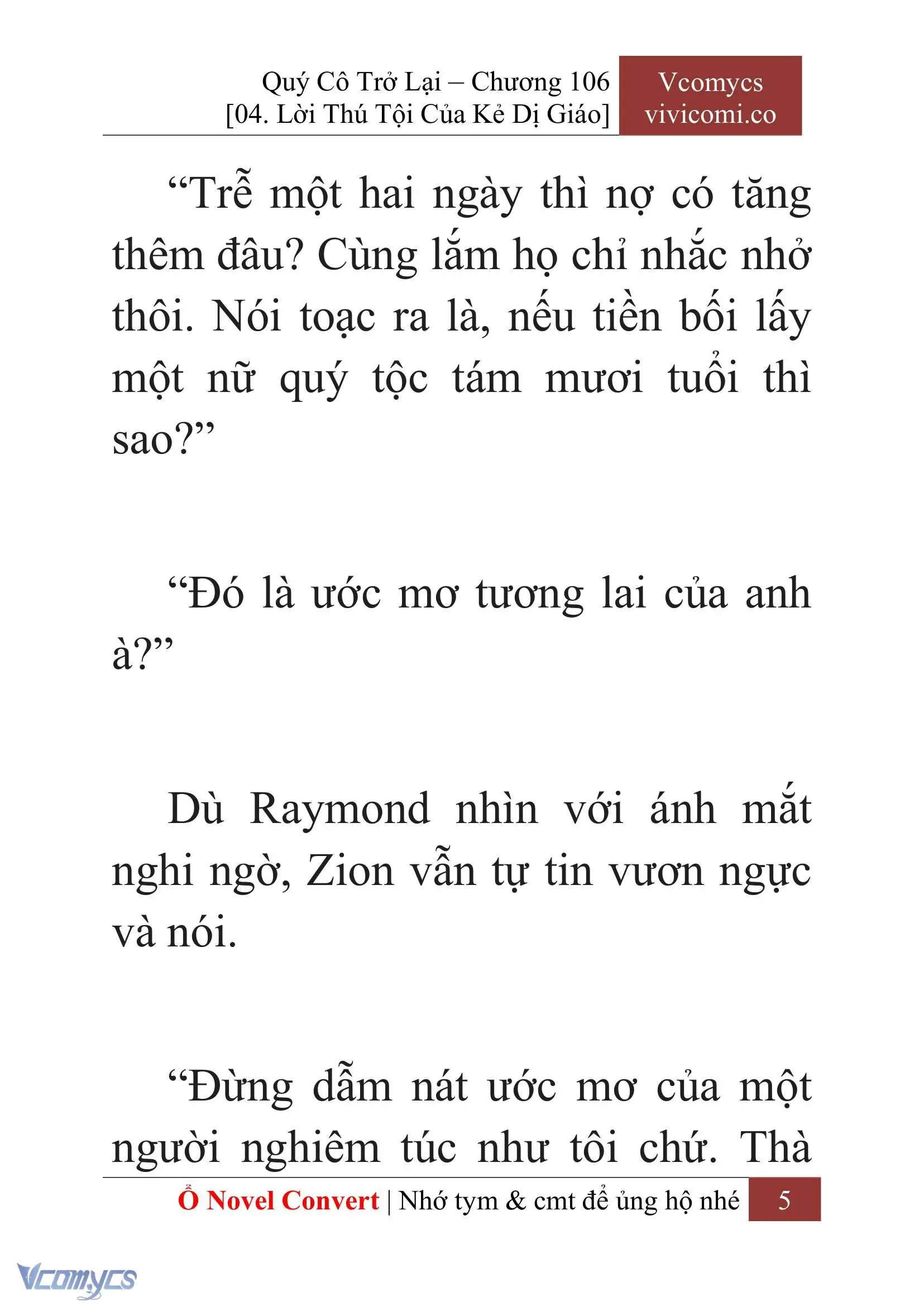 [Novel] Quý Cô Trở Lại Chapter 106 - Trang 8
