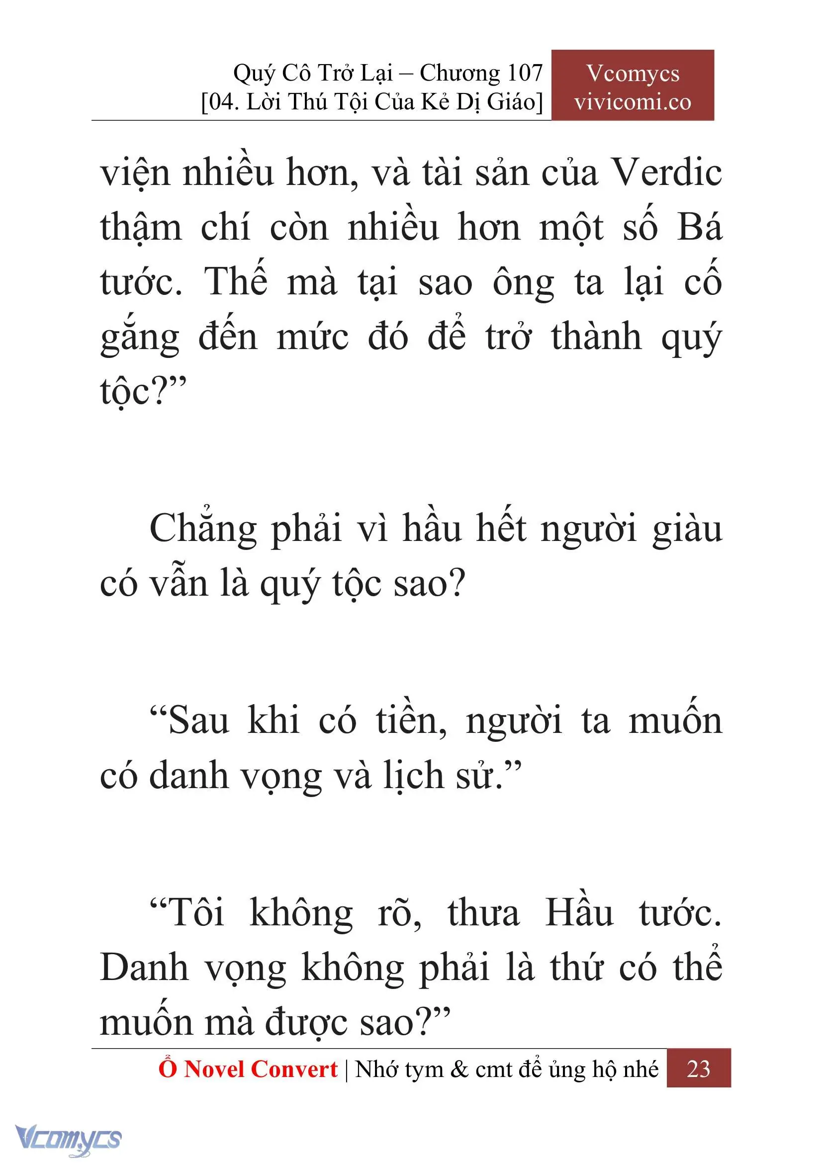 [Novel] Quý Cô Trở Lại Chapter 107 - Trang 26