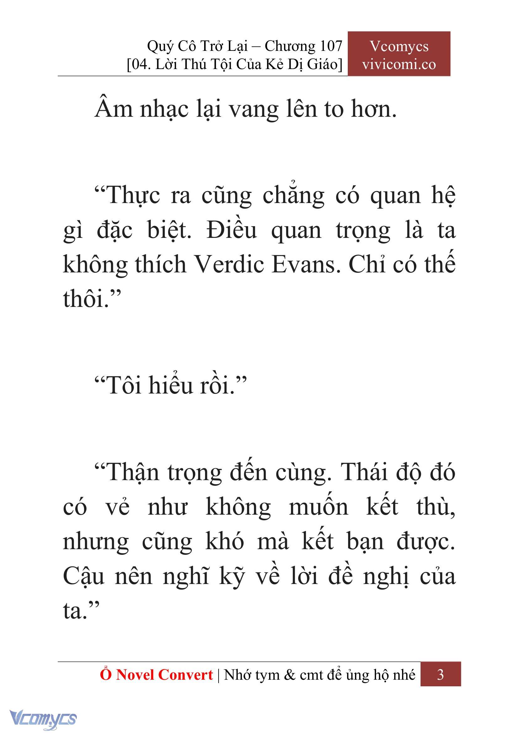 [Novel] Quý Cô Trở Lại Chapter 107 - Trang 6