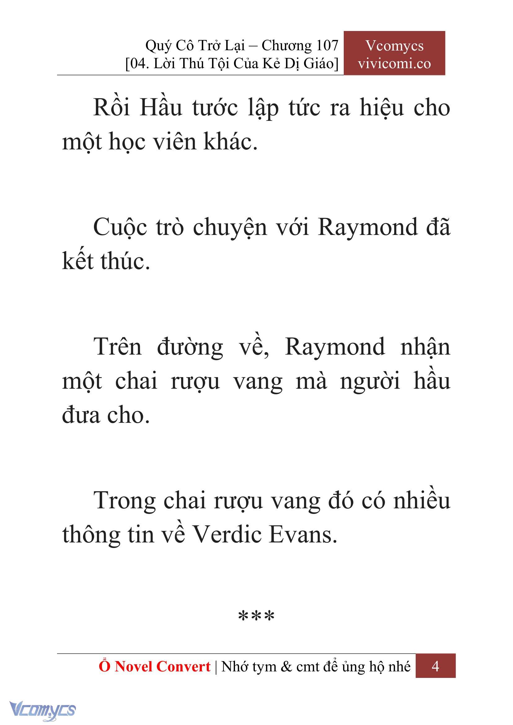 [Novel] Quý Cô Trở Lại Chapter 107 - Trang 7