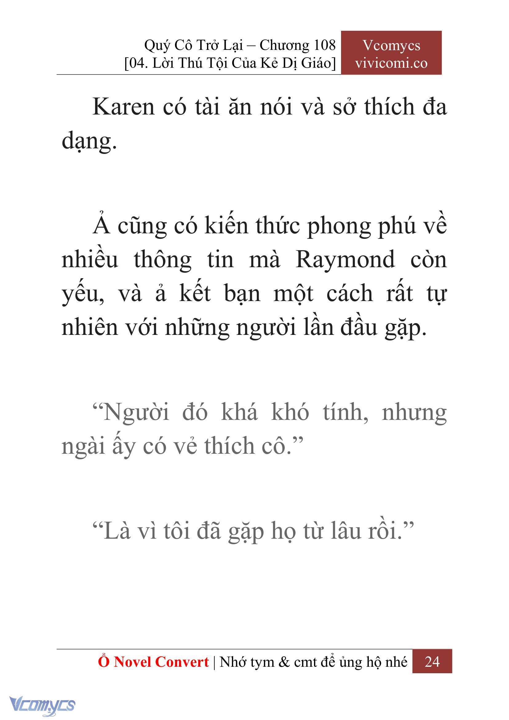 [Novel] Quý Cô Trở Lại Chapter 108 - Trang 27