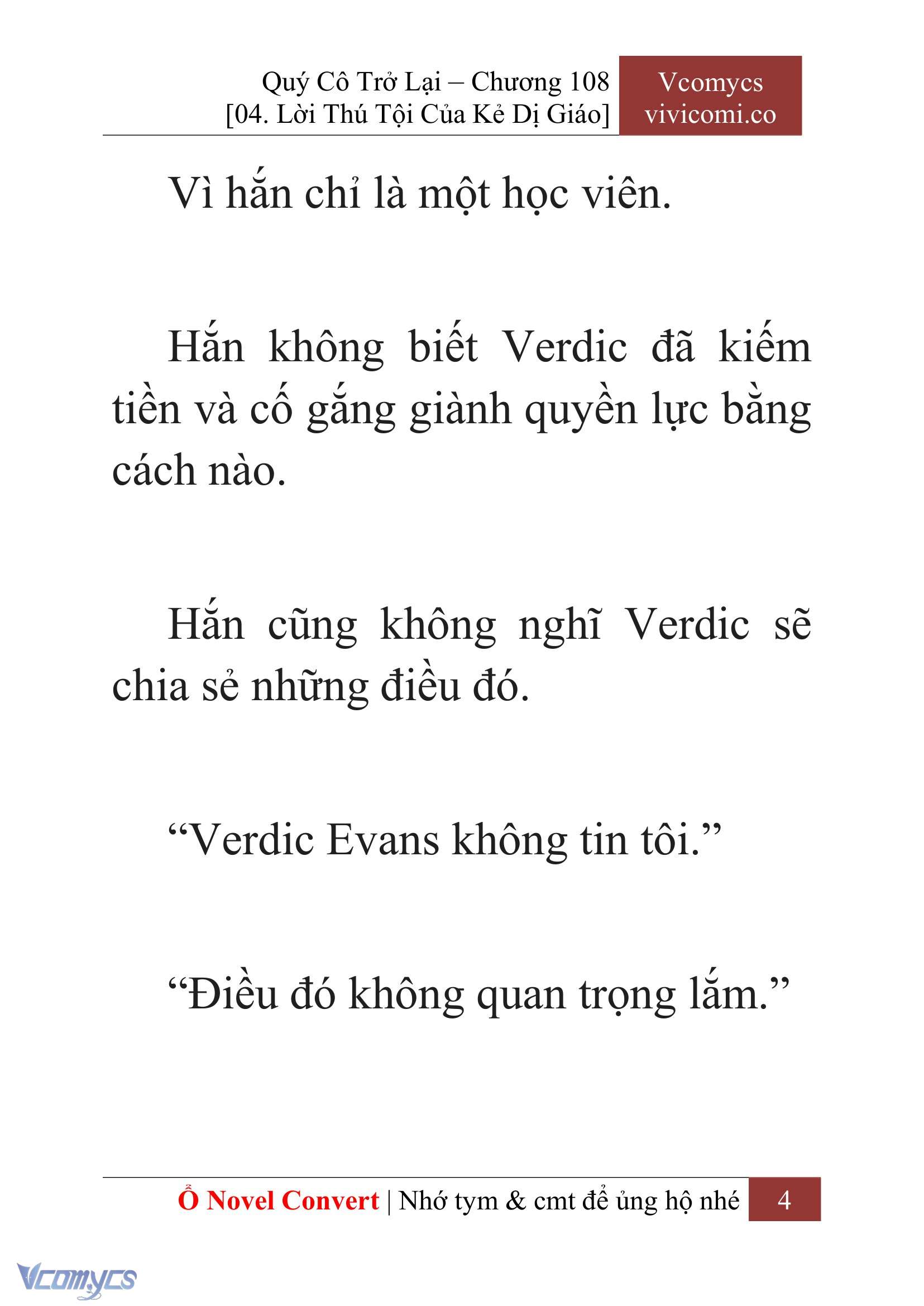 [Novel] Quý Cô Trở Lại Chapter 108 - Trang 7
