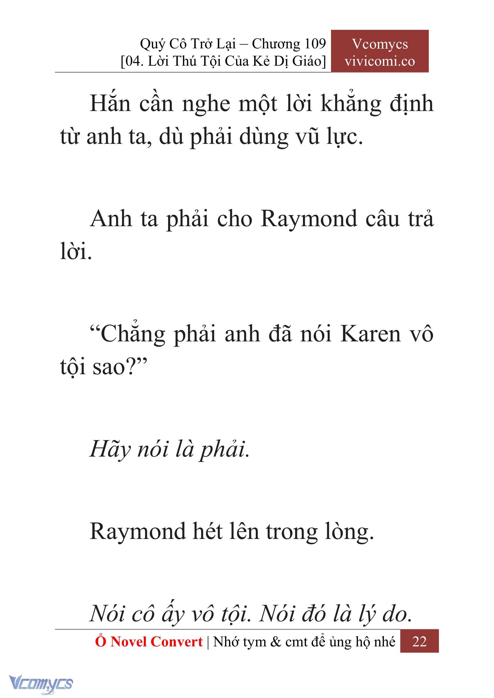 [Novel] Quý Cô Trở Lại Chapter 109 - Trang 25