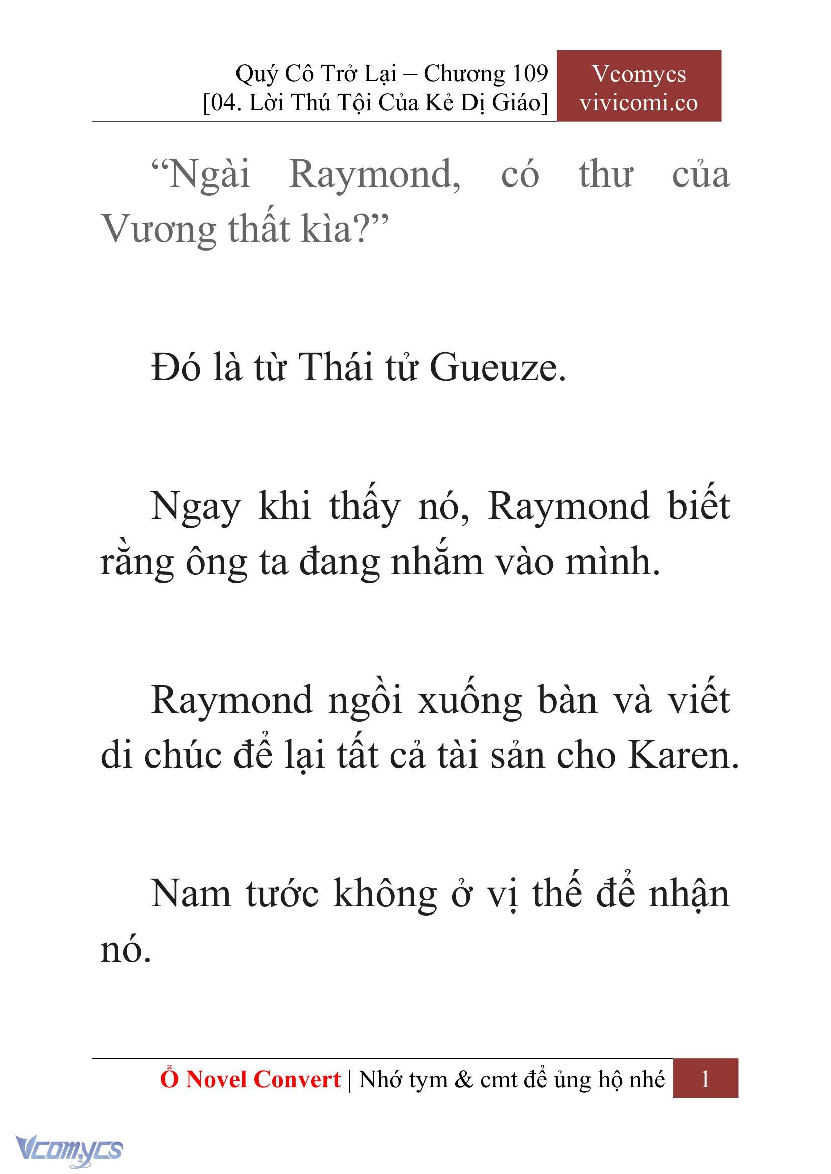 [Novel] Quý Cô Trở Lại Chapter 109 - Trang 4