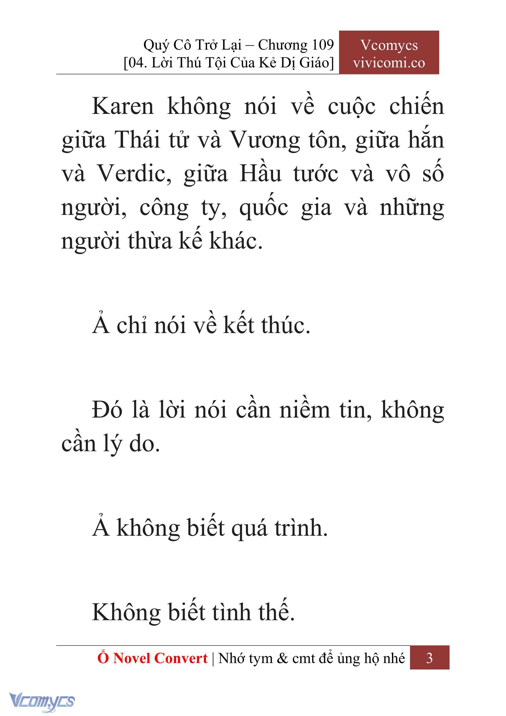 [Novel] Quý Cô Trở Lại Chapter 109 - Trang 6
