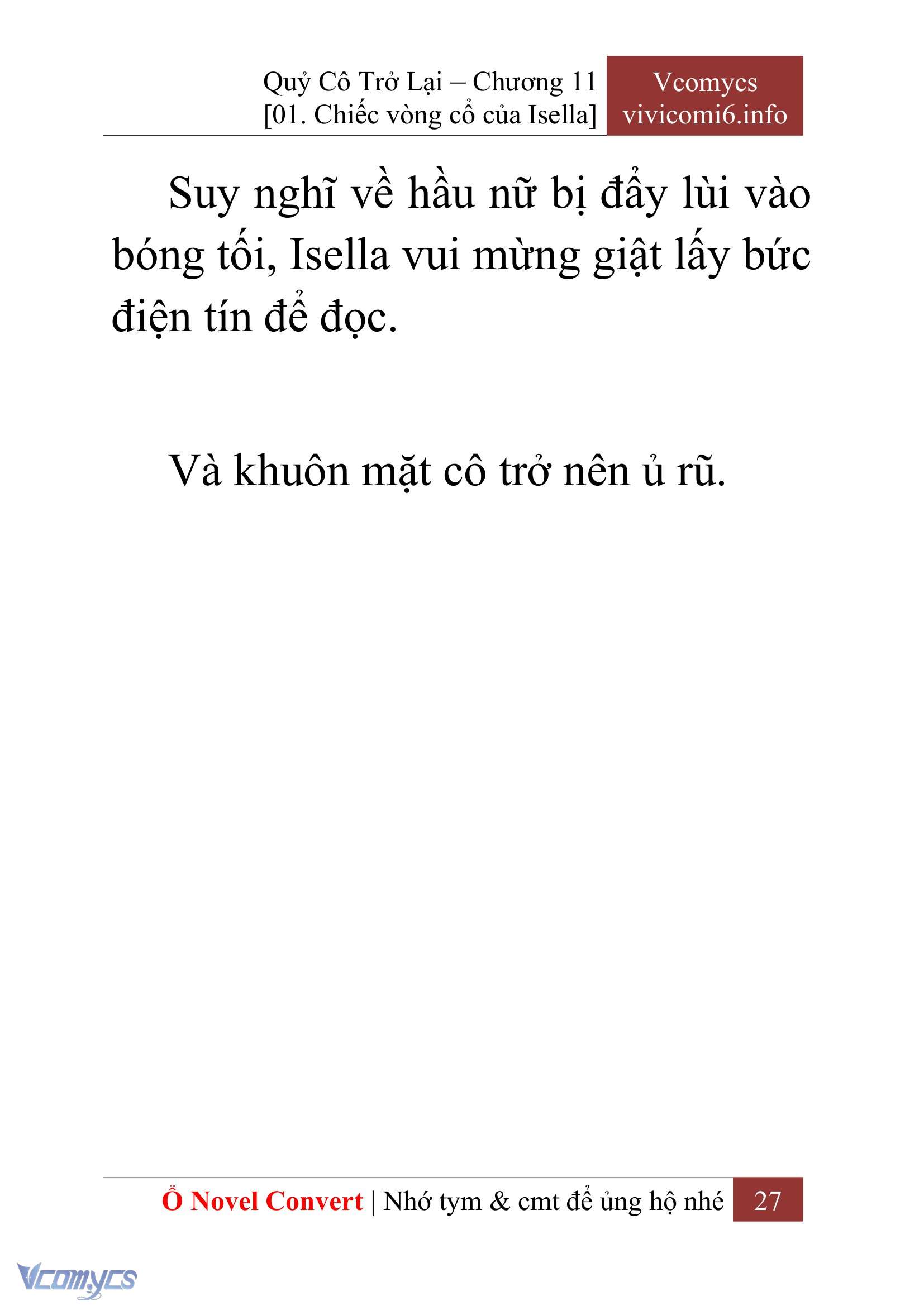 [Novel] Quý Cô Trở Lại Chapter 11 - Trang 30