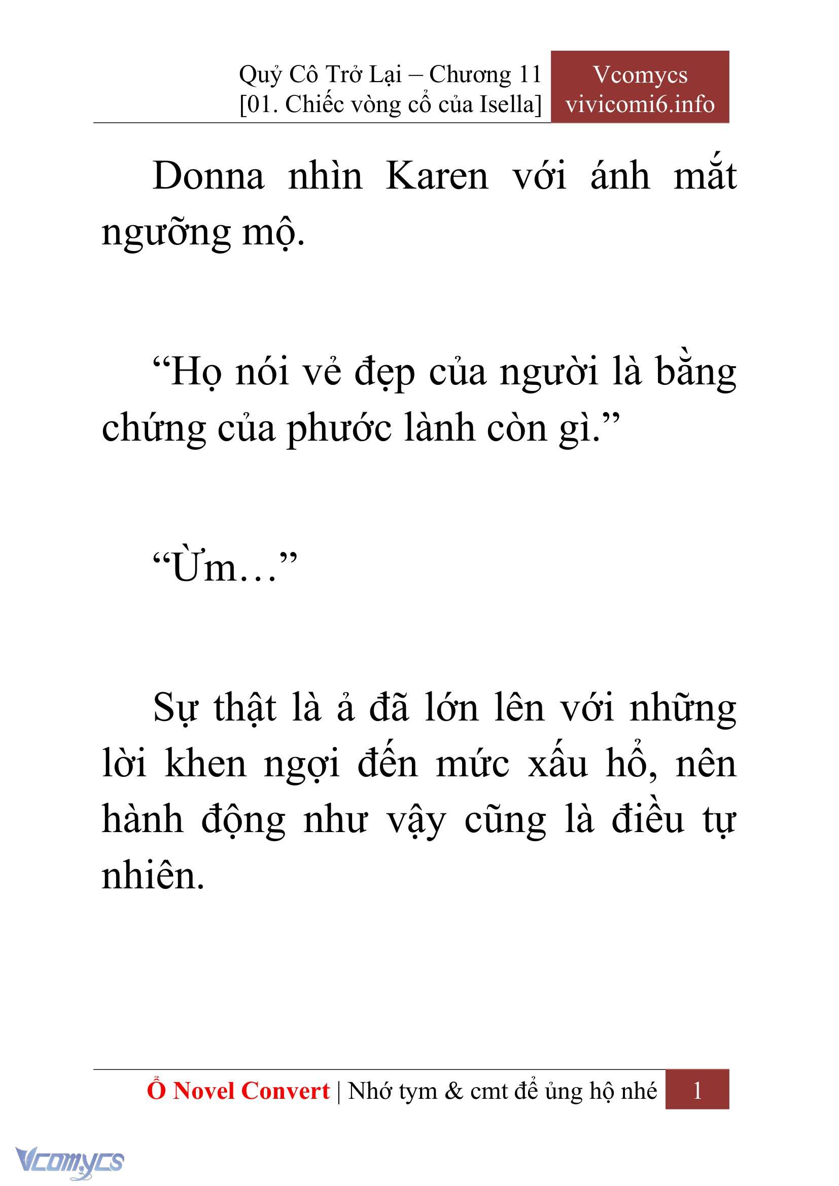 [Novel] Quý Cô Trở Lại Chapter 11 - Trang 4