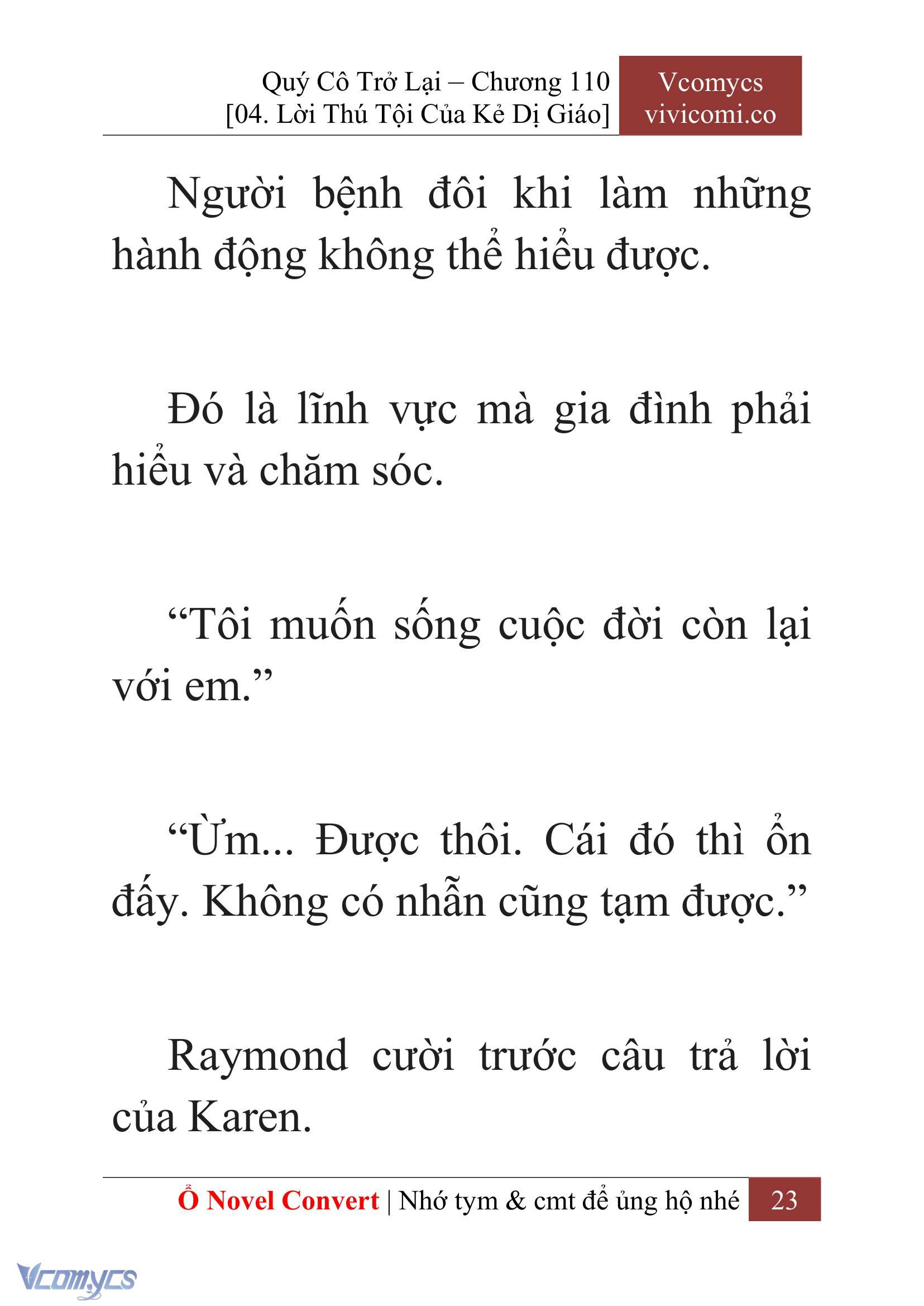 [Novel] Quý Cô Trở Lại Chapter 110 - Trang 26