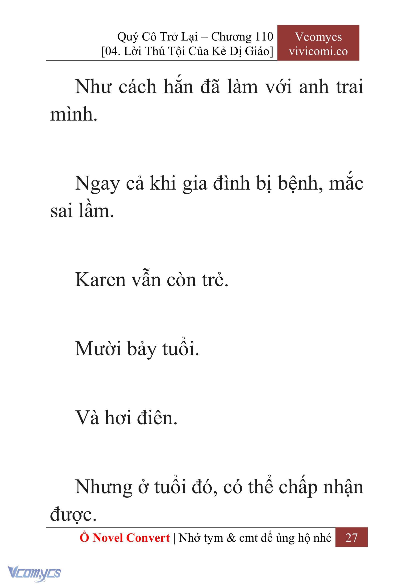 [Novel] Quý Cô Trở Lại Chapter 110 - Trang 30