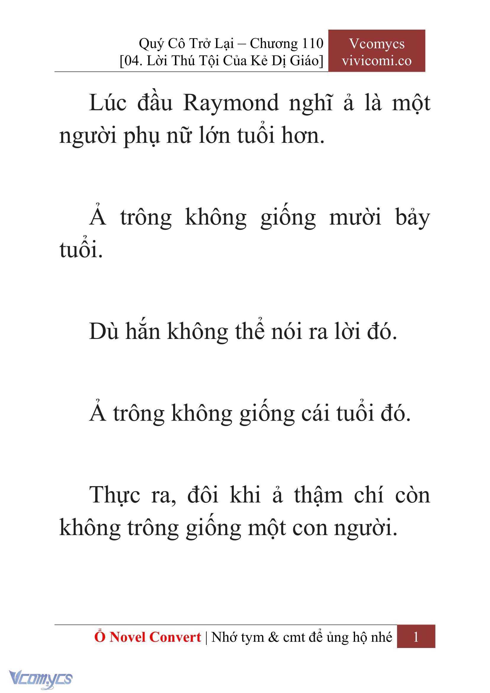 [Novel] Quý Cô Trở Lại Chapter 110 - Trang 4