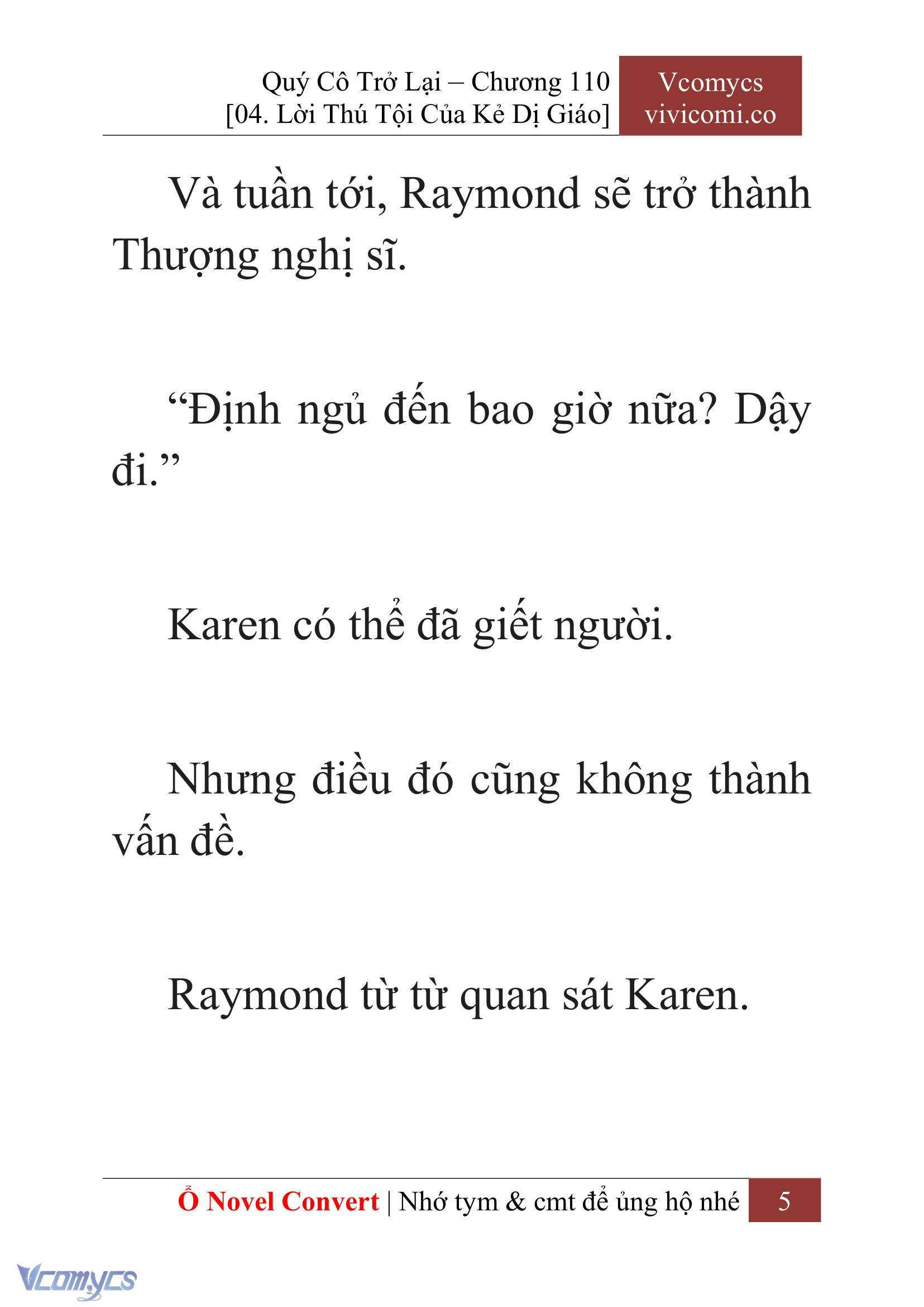 [Novel] Quý Cô Trở Lại Chapter 110 - Trang 8