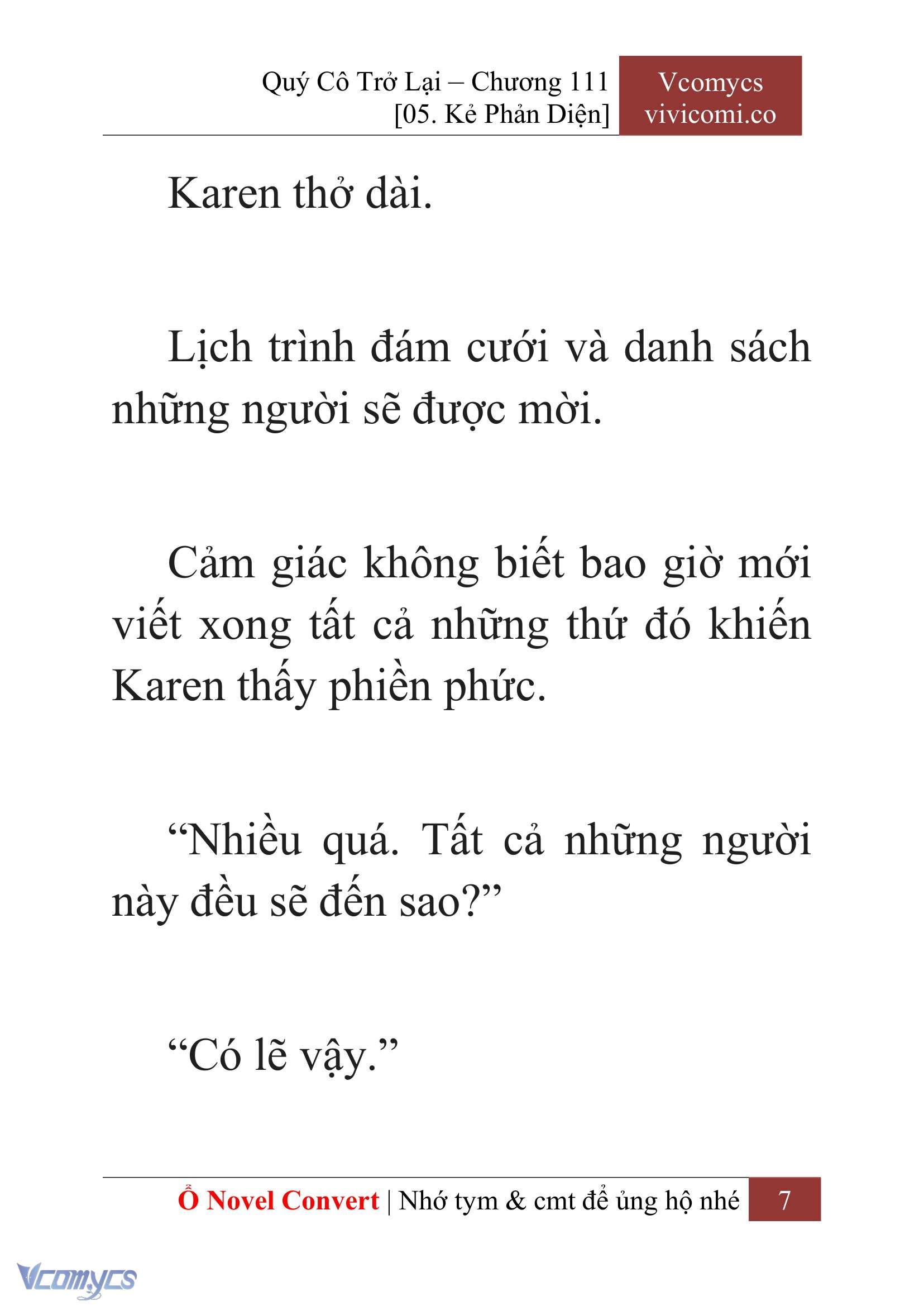 [Novel] Quý Cô Trở Lại Chapter 111 - Trang 10