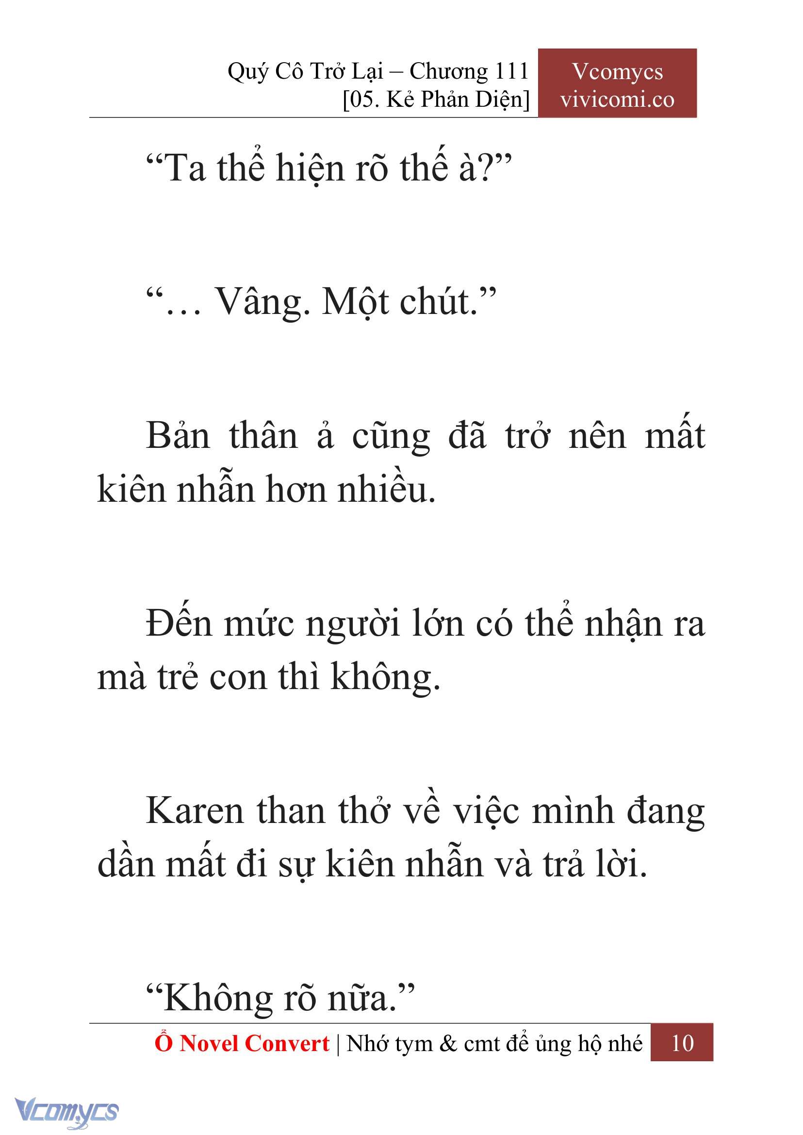 [Novel] Quý Cô Trở Lại Chapter 111 - Trang 13