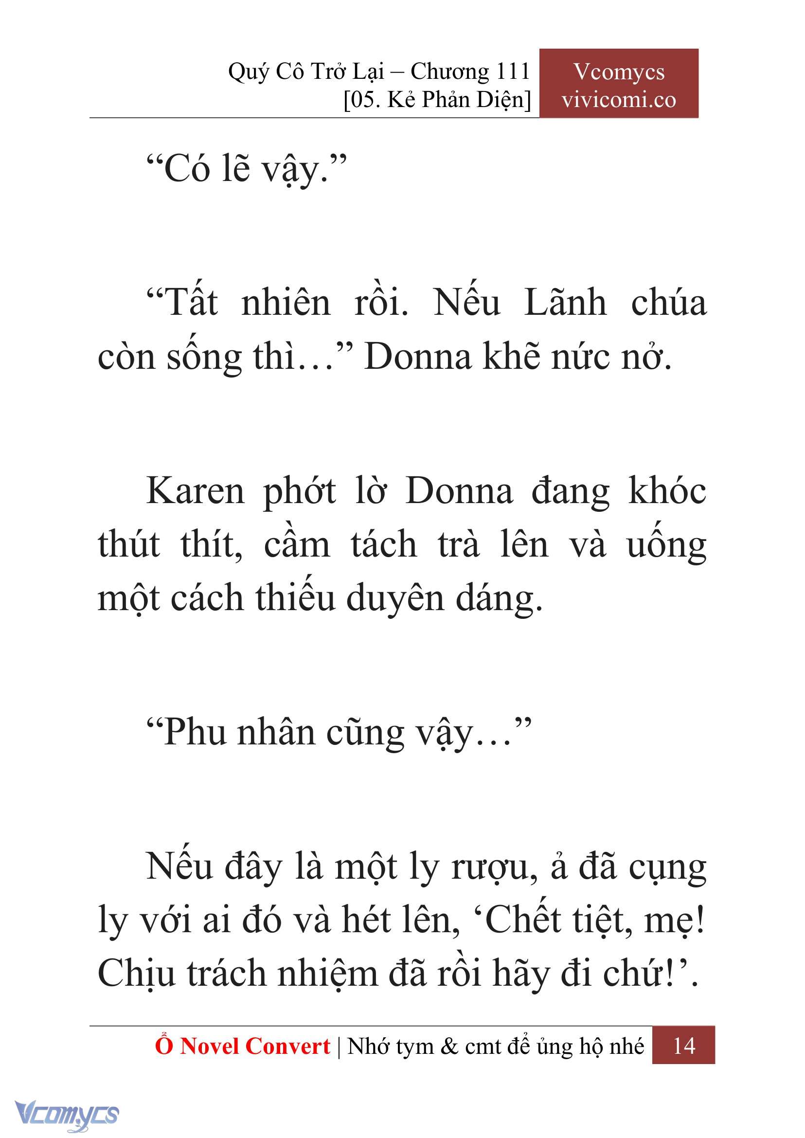 [Novel] Quý Cô Trở Lại Chapter 111 - Trang 17