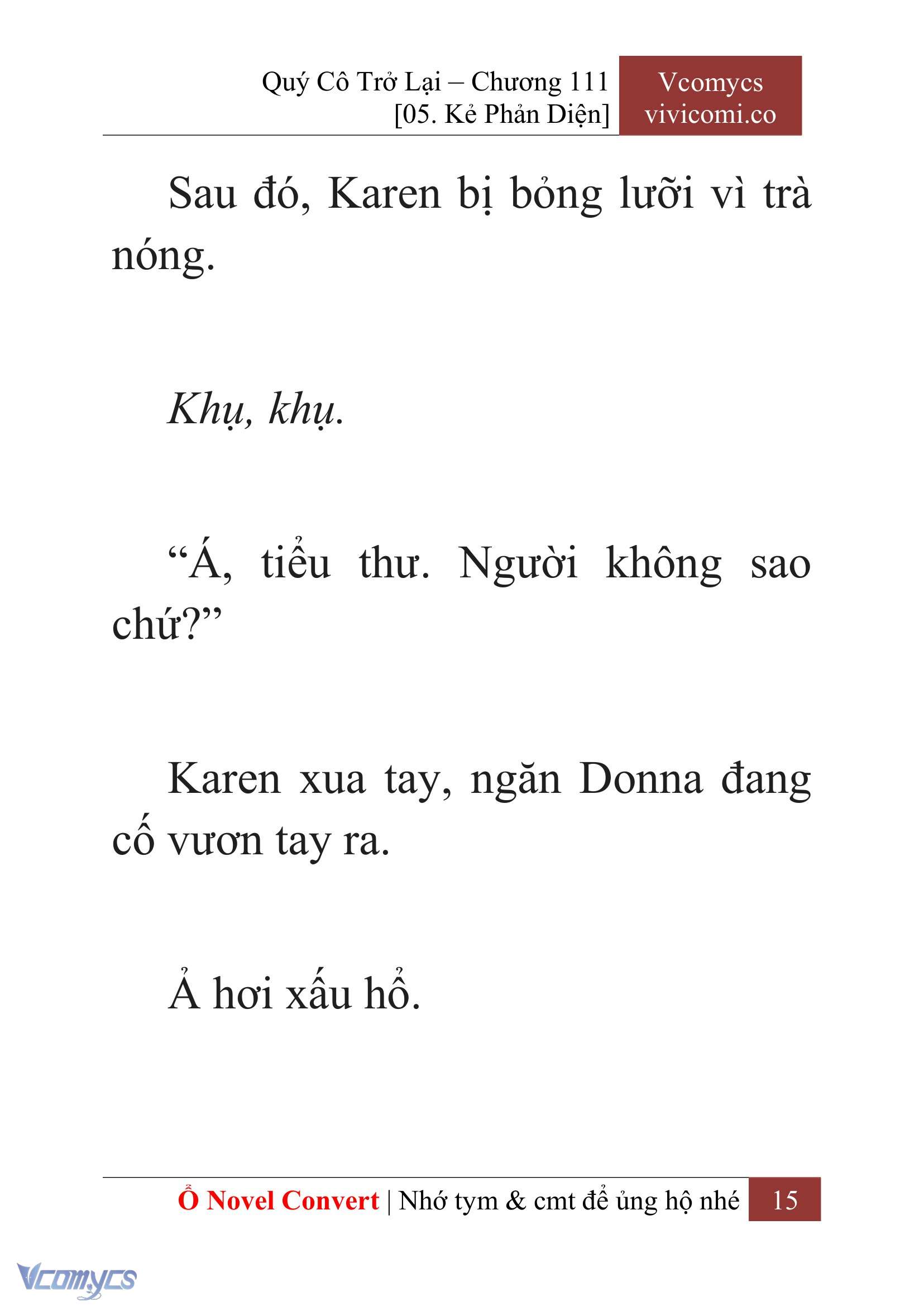 [Novel] Quý Cô Trở Lại Chapter 111 - Trang 18