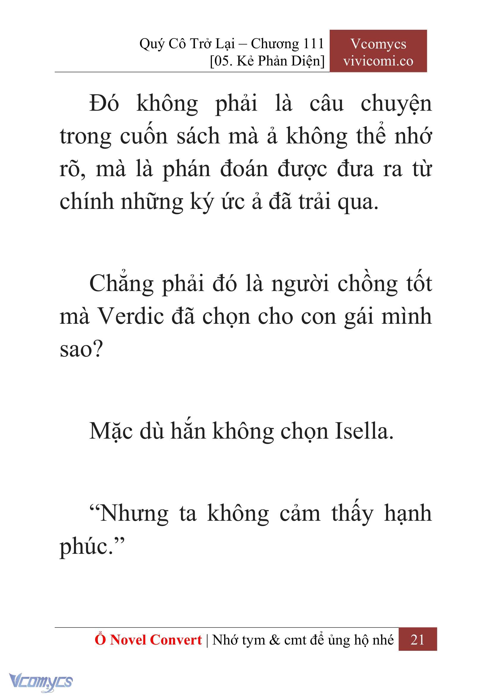 [Novel] Quý Cô Trở Lại Chapter 111 - Trang 24