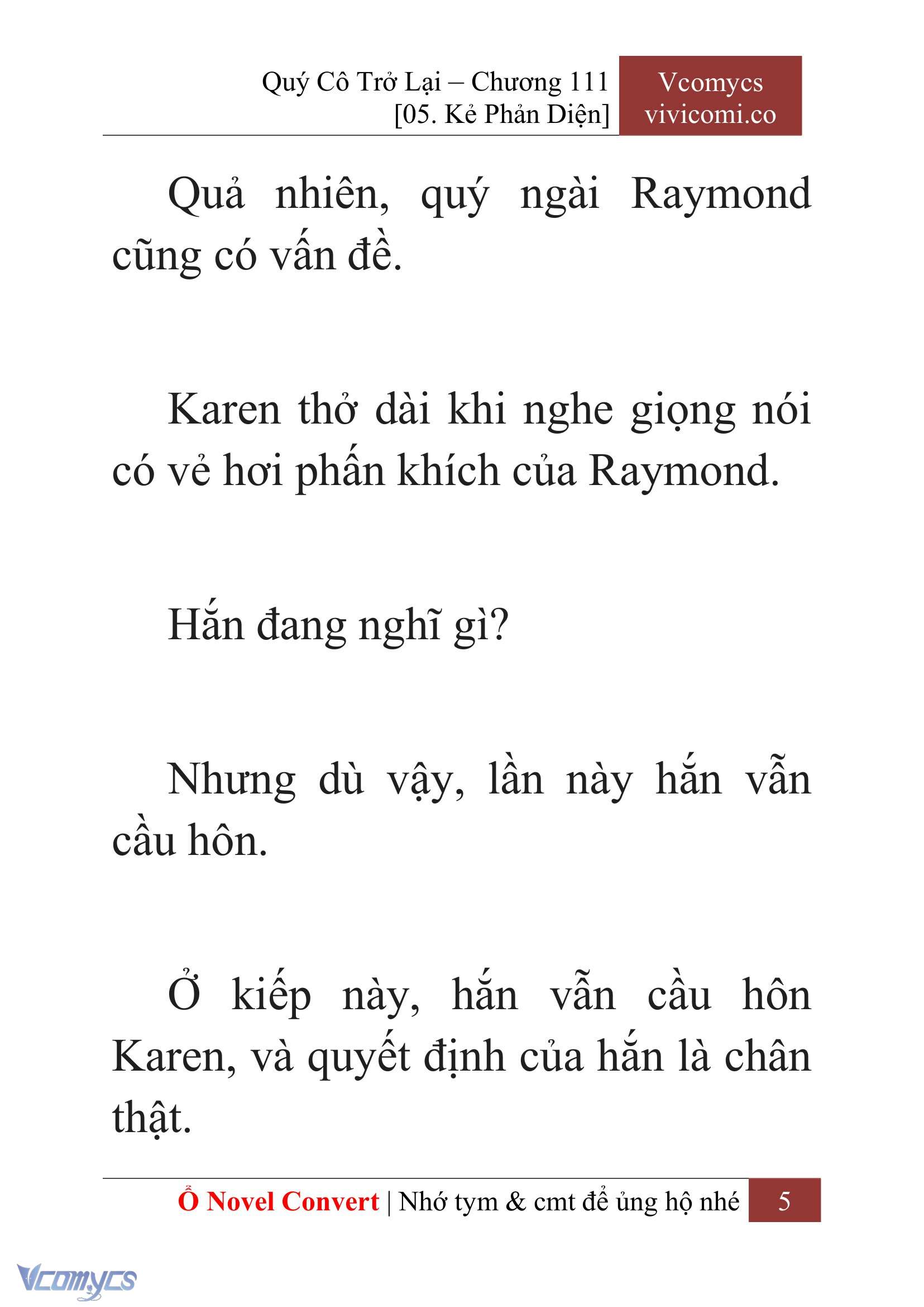 [Novel] Quý Cô Trở Lại Chapter 111 - Trang 8