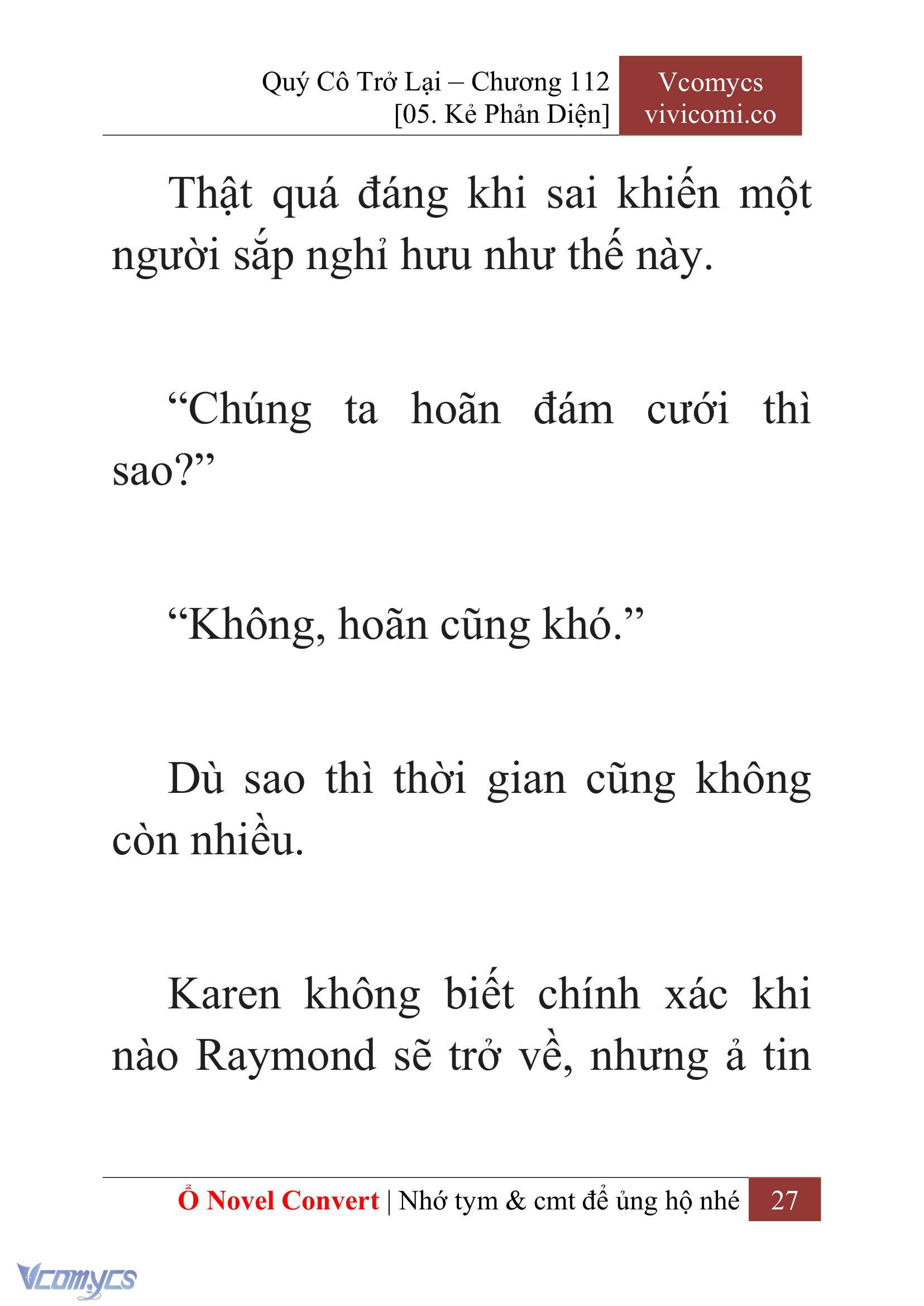 [Novel] Quý Cô Trở Lại Chapter 112 - Trang 30