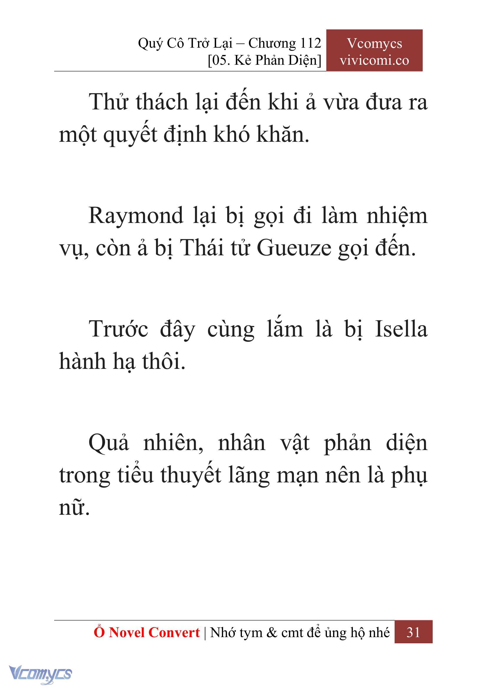 [Novel] Quý Cô Trở Lại Chapter 112 - Trang 34