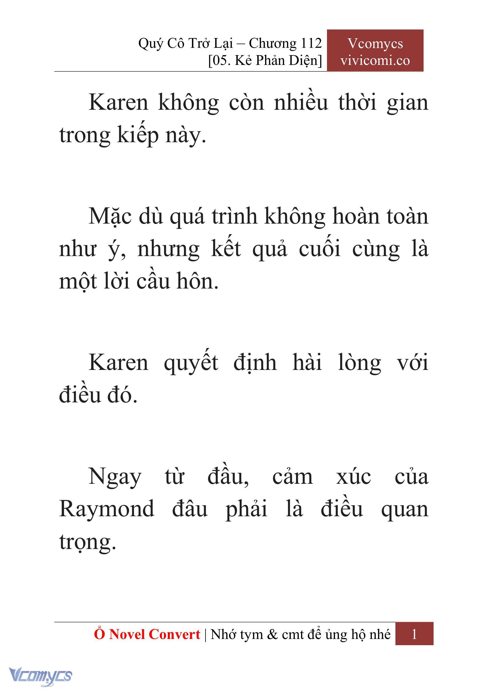 [Novel] Quý Cô Trở Lại Chapter 112 - Trang 4