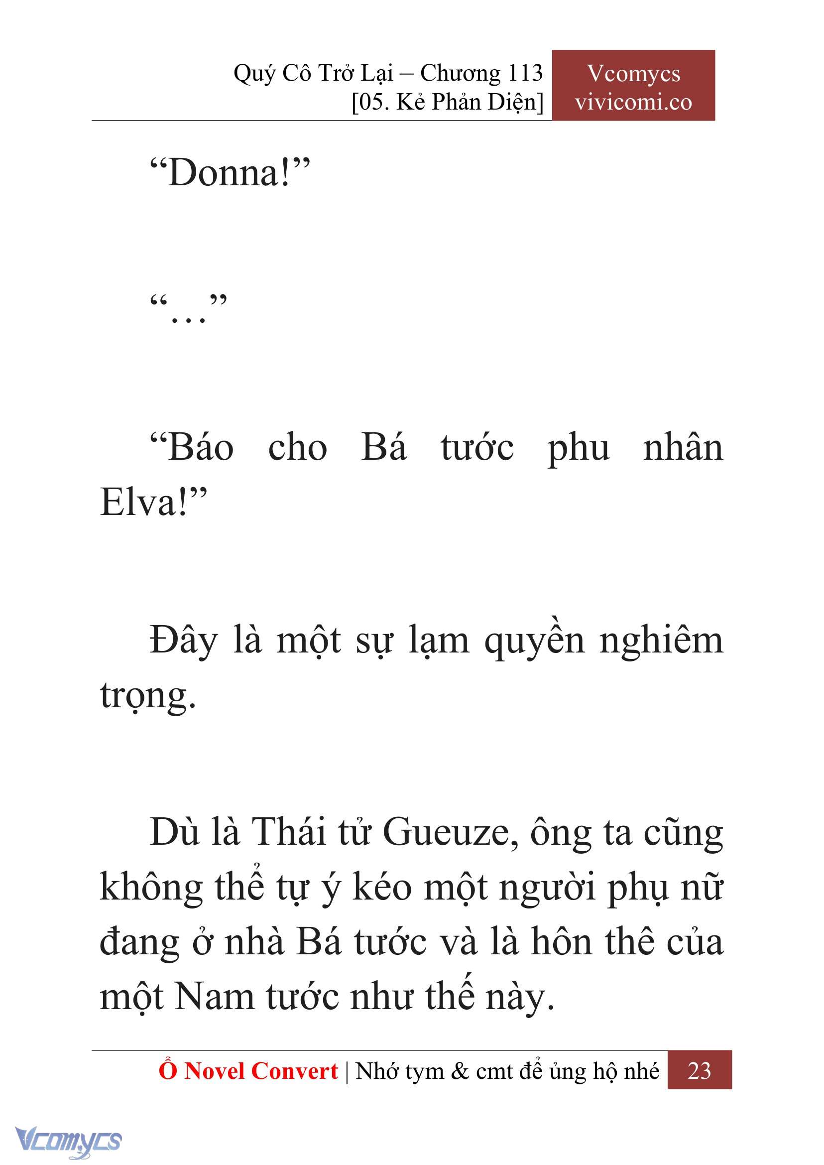 [Novel] Quý Cô Trở Lại Chapter 113 - Trang 26