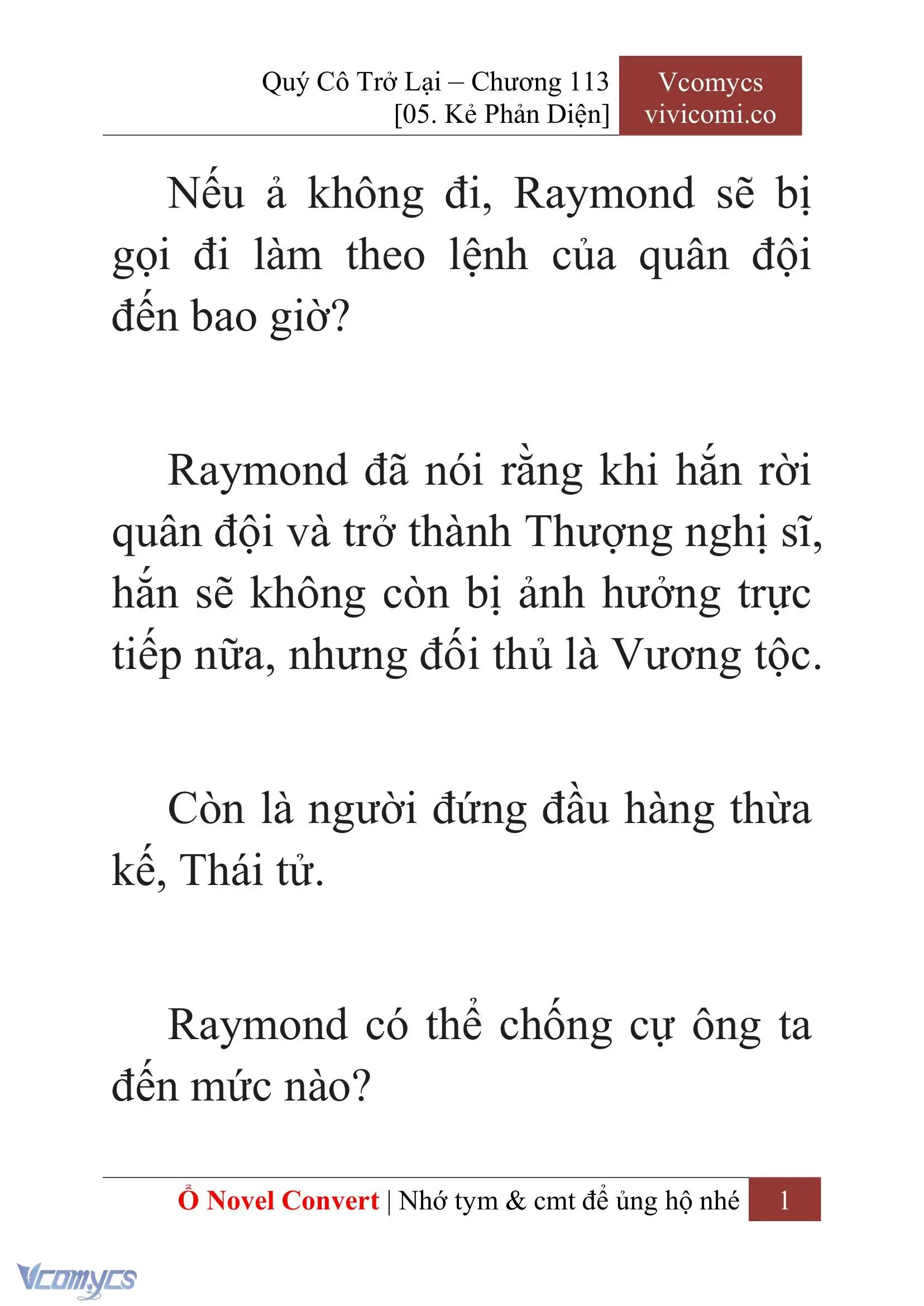 [Novel] Quý Cô Trở Lại Chapter 113 - Trang 4