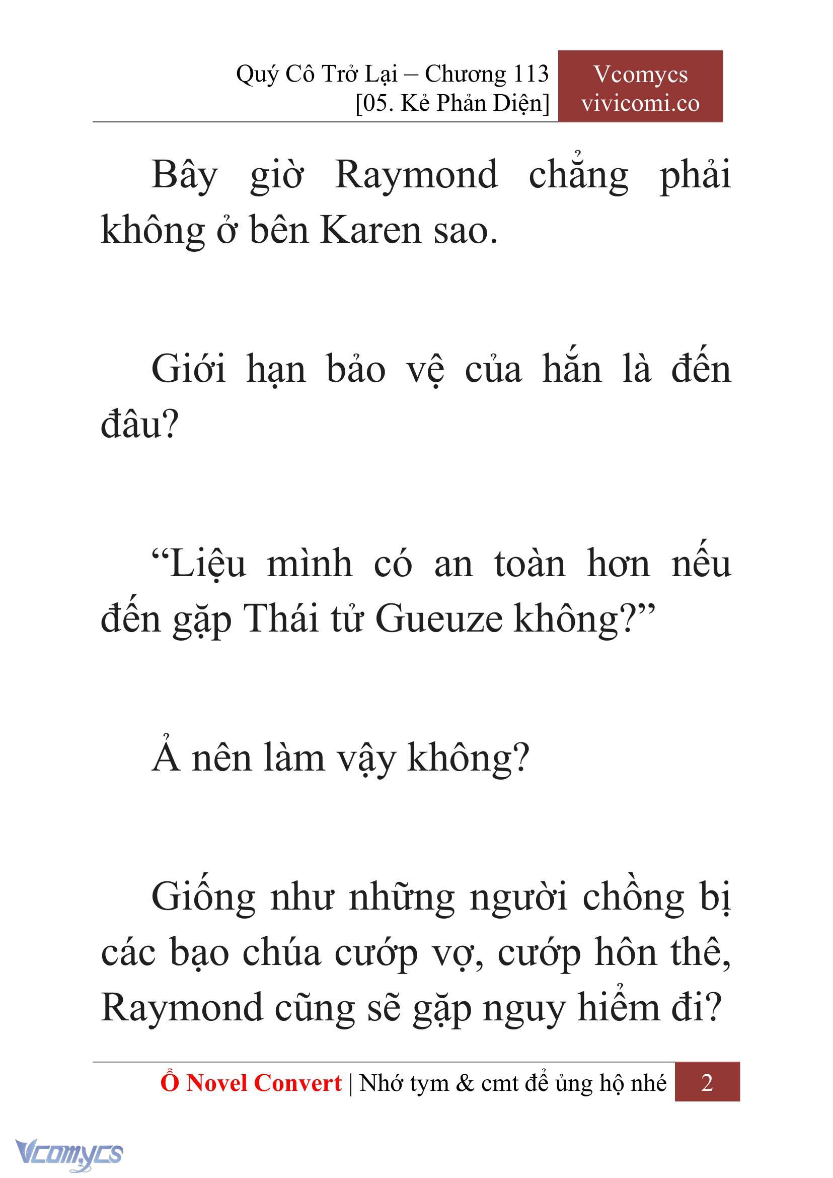 [Novel] Quý Cô Trở Lại Chapter 113 - Trang 5