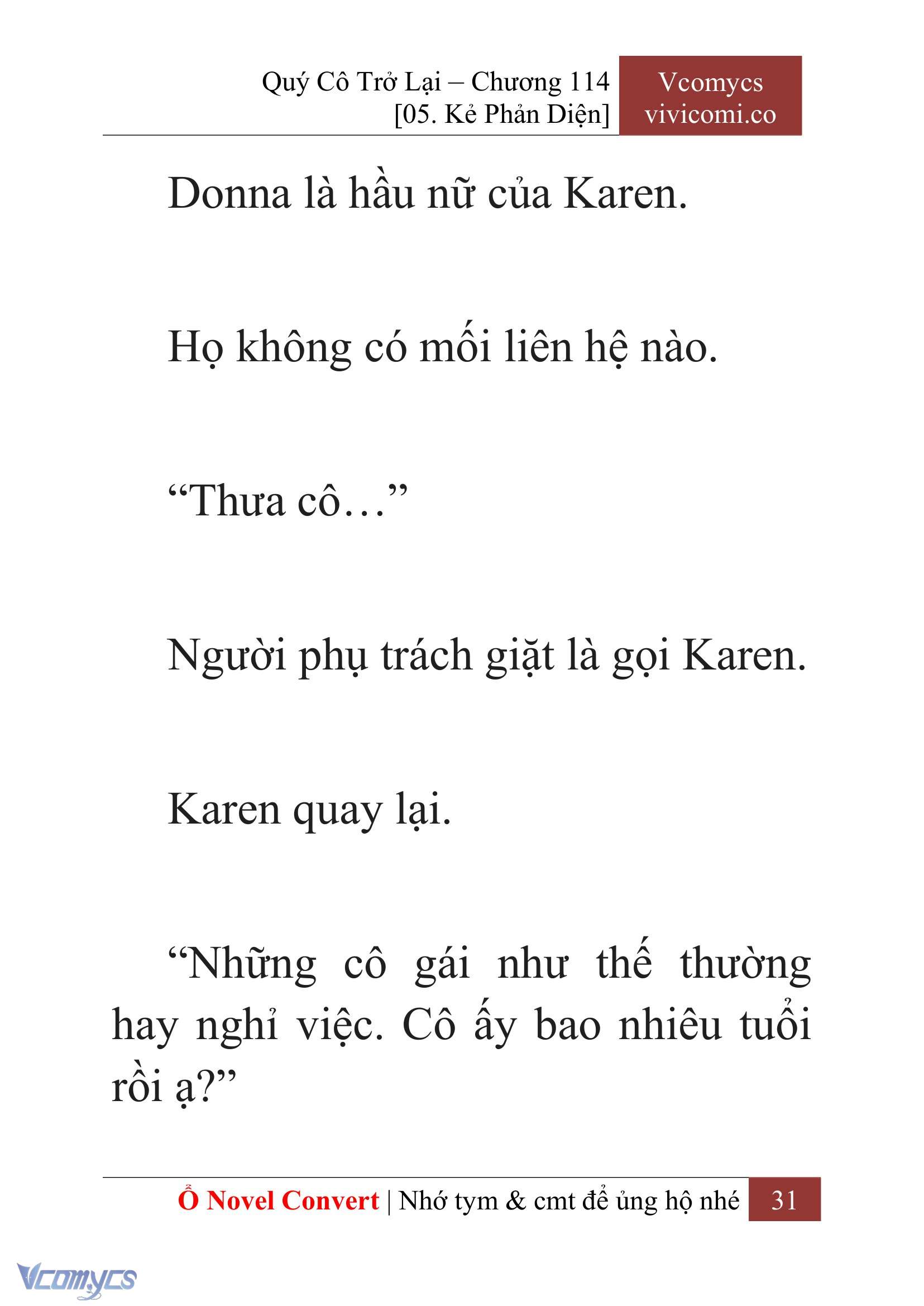 [Novel] Quý Cô Trở Lại Chapter 114 - Trang 34