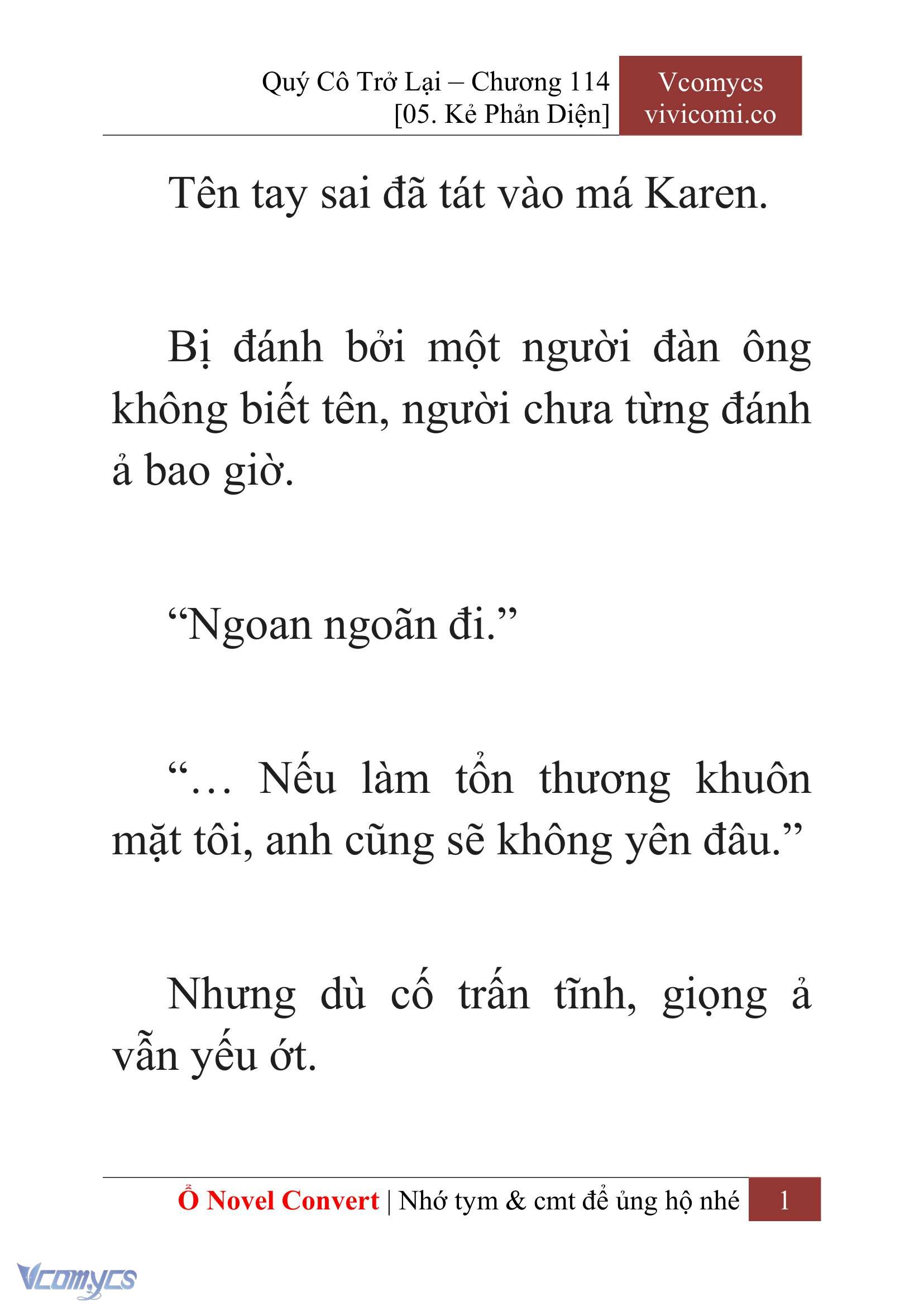 [Novel] Quý Cô Trở Lại Chapter 114 - Trang 4