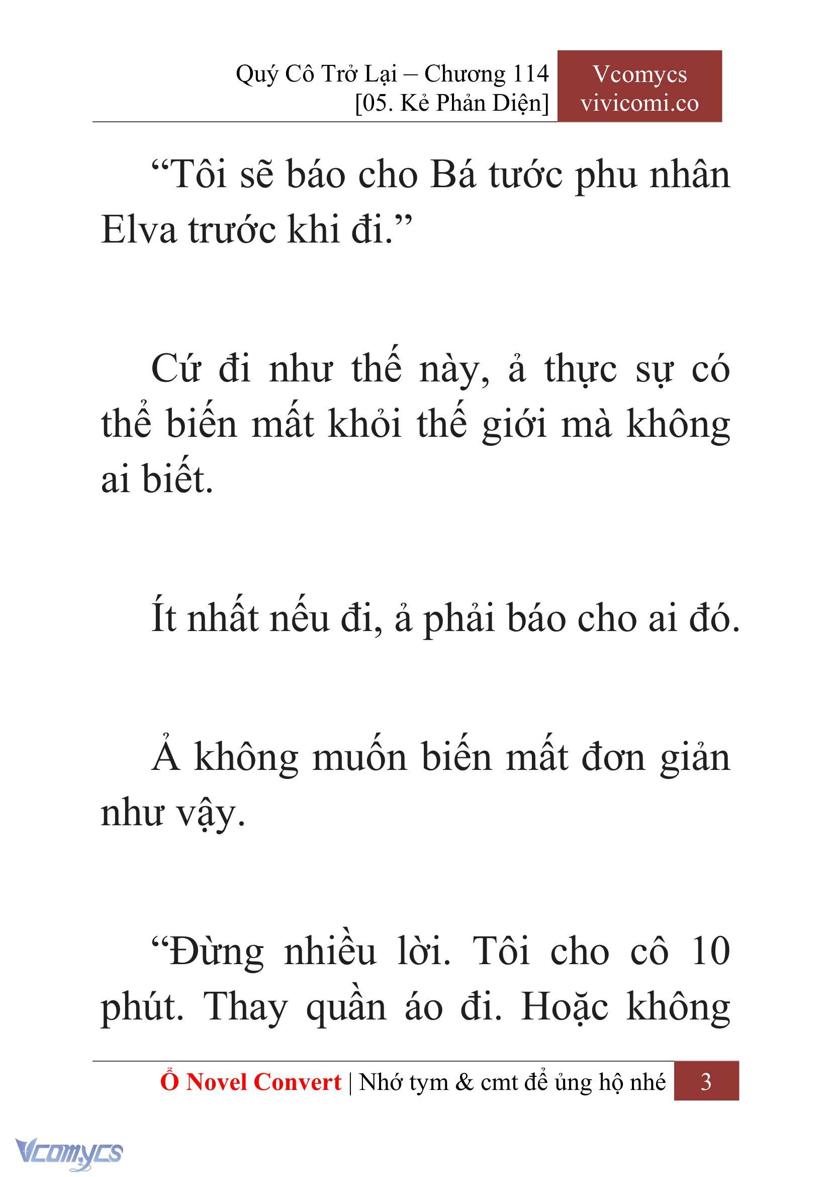 [Novel] Quý Cô Trở Lại Chapter 114 - Trang 6
