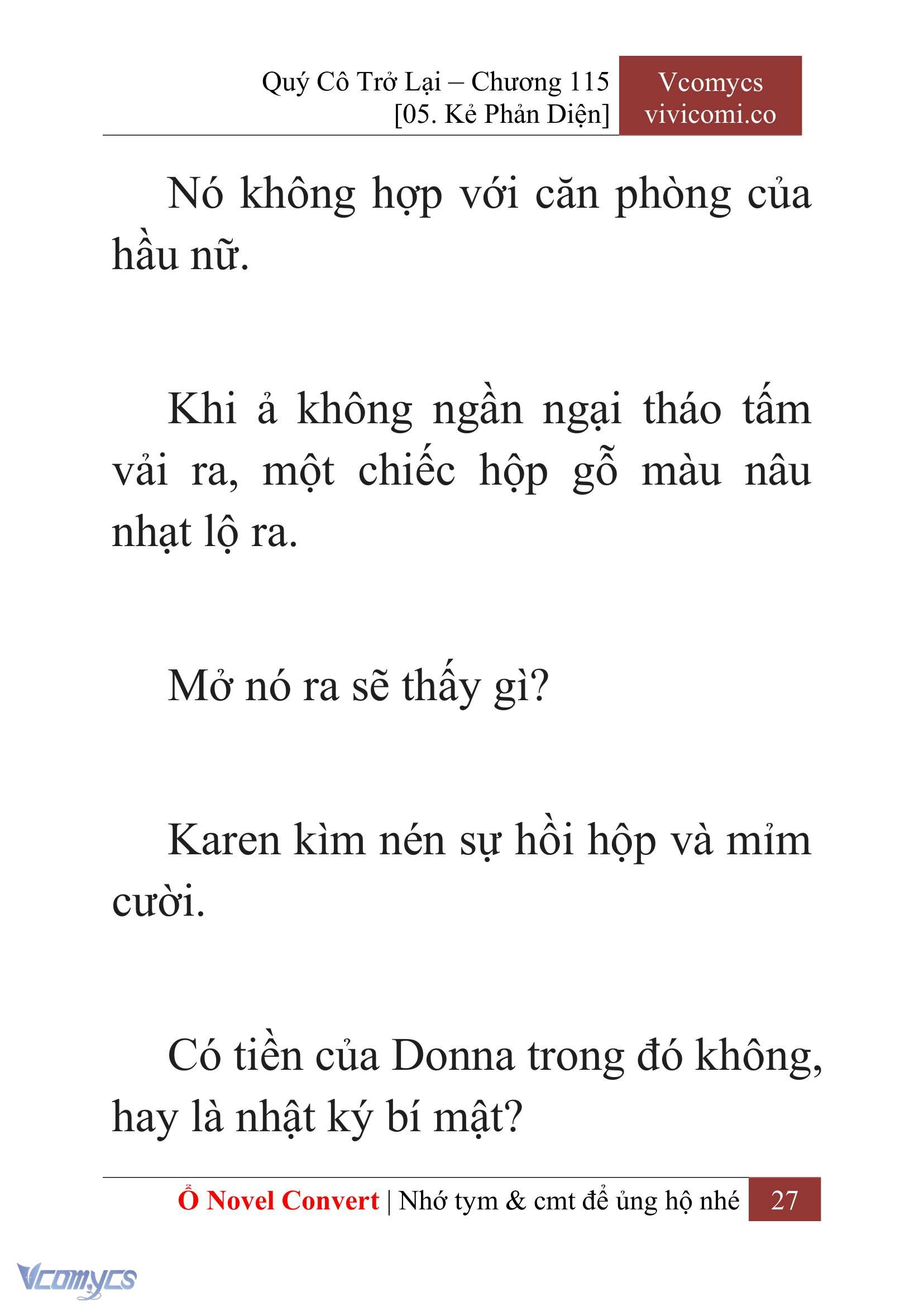[Novel] Quý Cô Trở Lại Chapter 115 - Trang 30